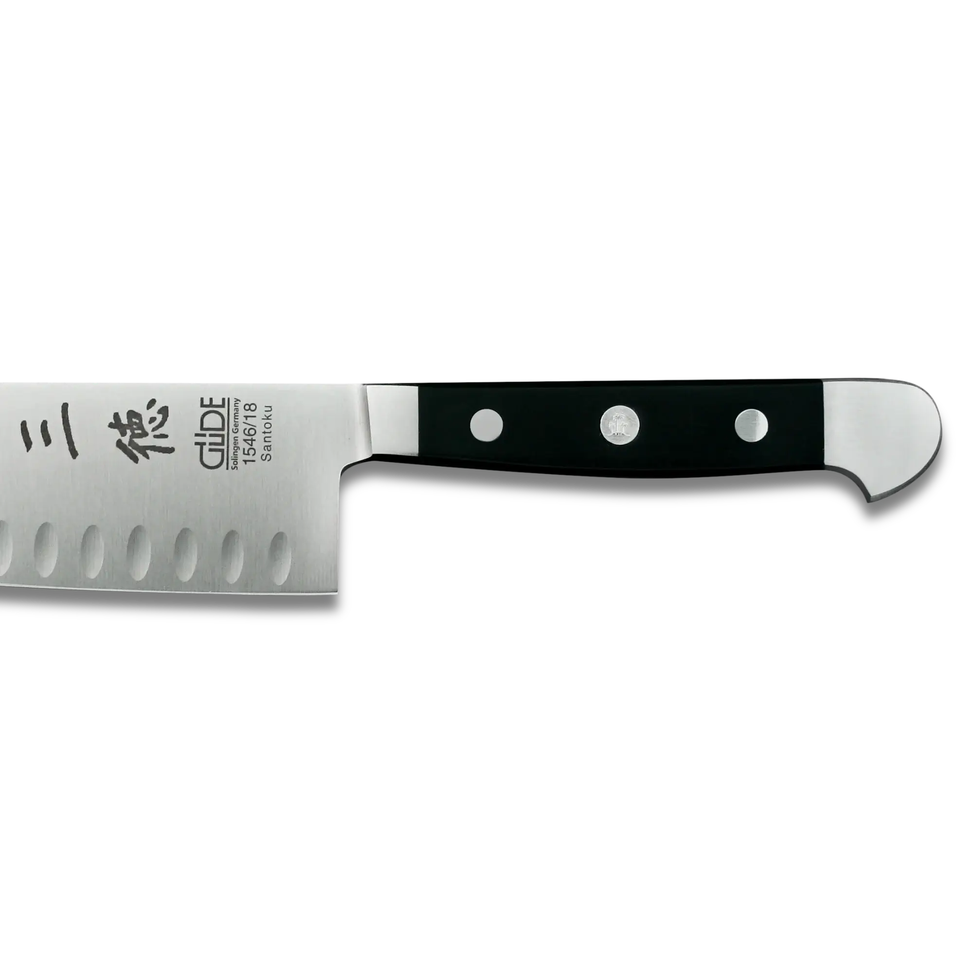 Alpha Santoku Knife With Hollow Edges - 7 inch