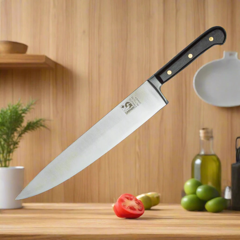 Grohmann Forged Heavy Chef Knife, 10-Inch Blade – Handcrafted in Canada