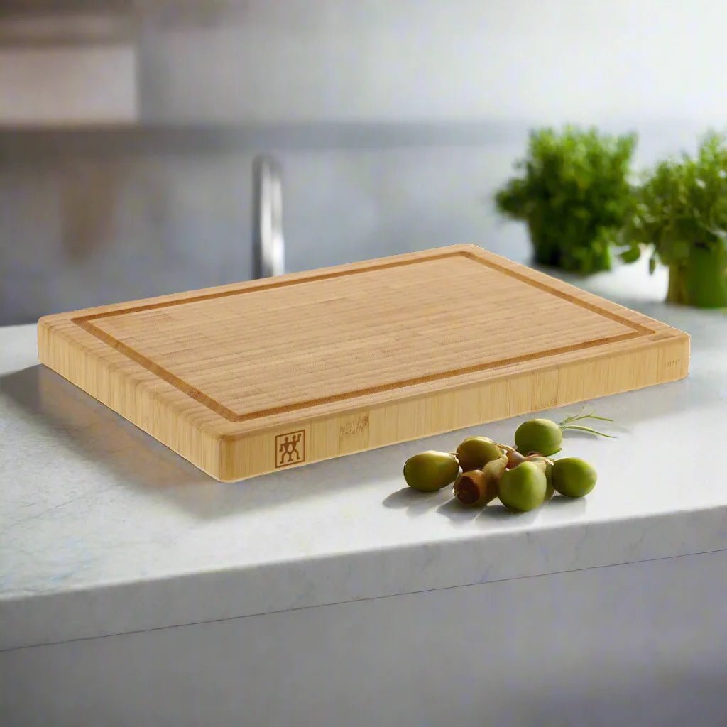 ZWILLING Bamboo Cutting Board - 36 x 25 cm | Reversible with Juice Groove