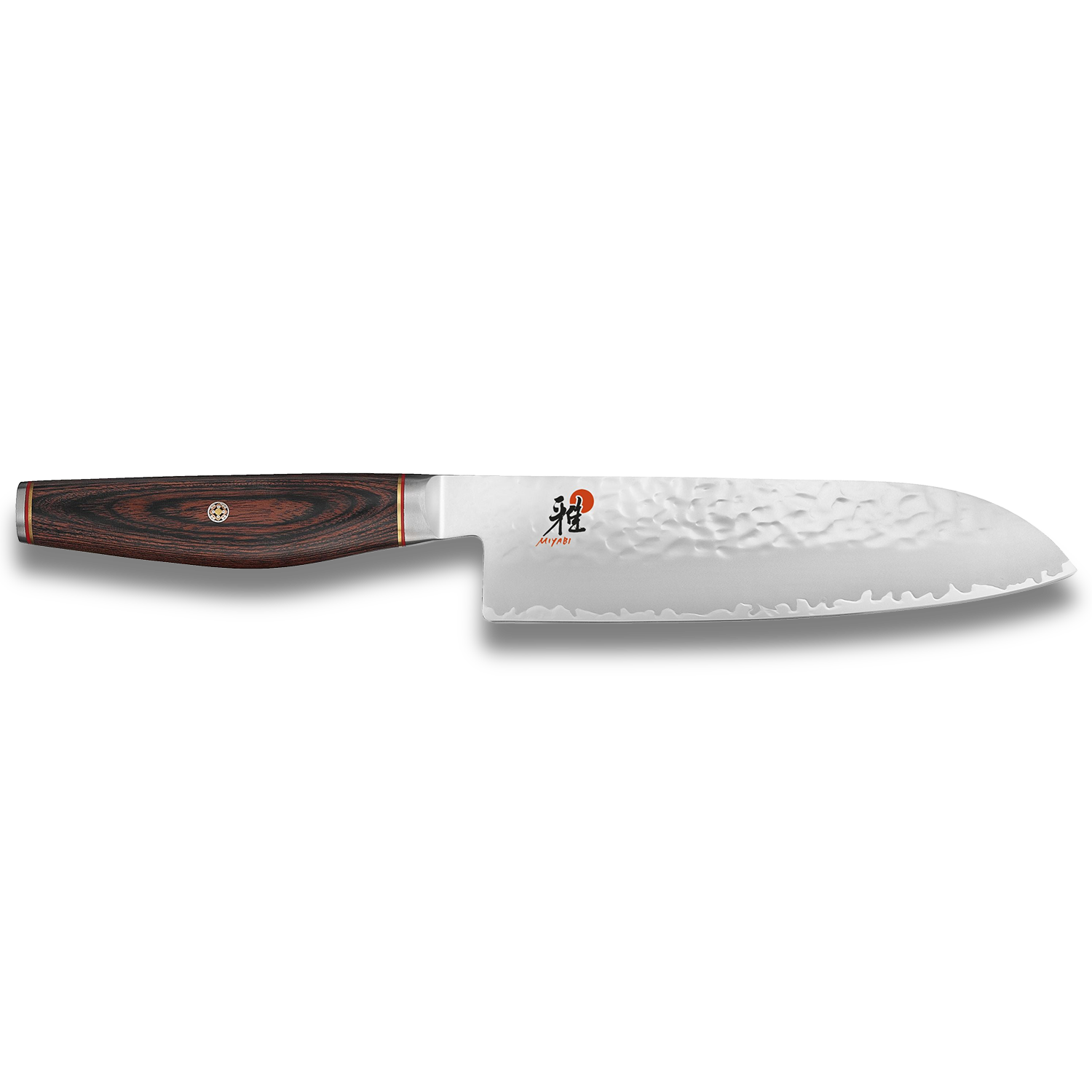 Miyabi 6000 MCT 7 Santoku Knife showcasing SG2 Steel and Japanese Damascus craftsmanship.