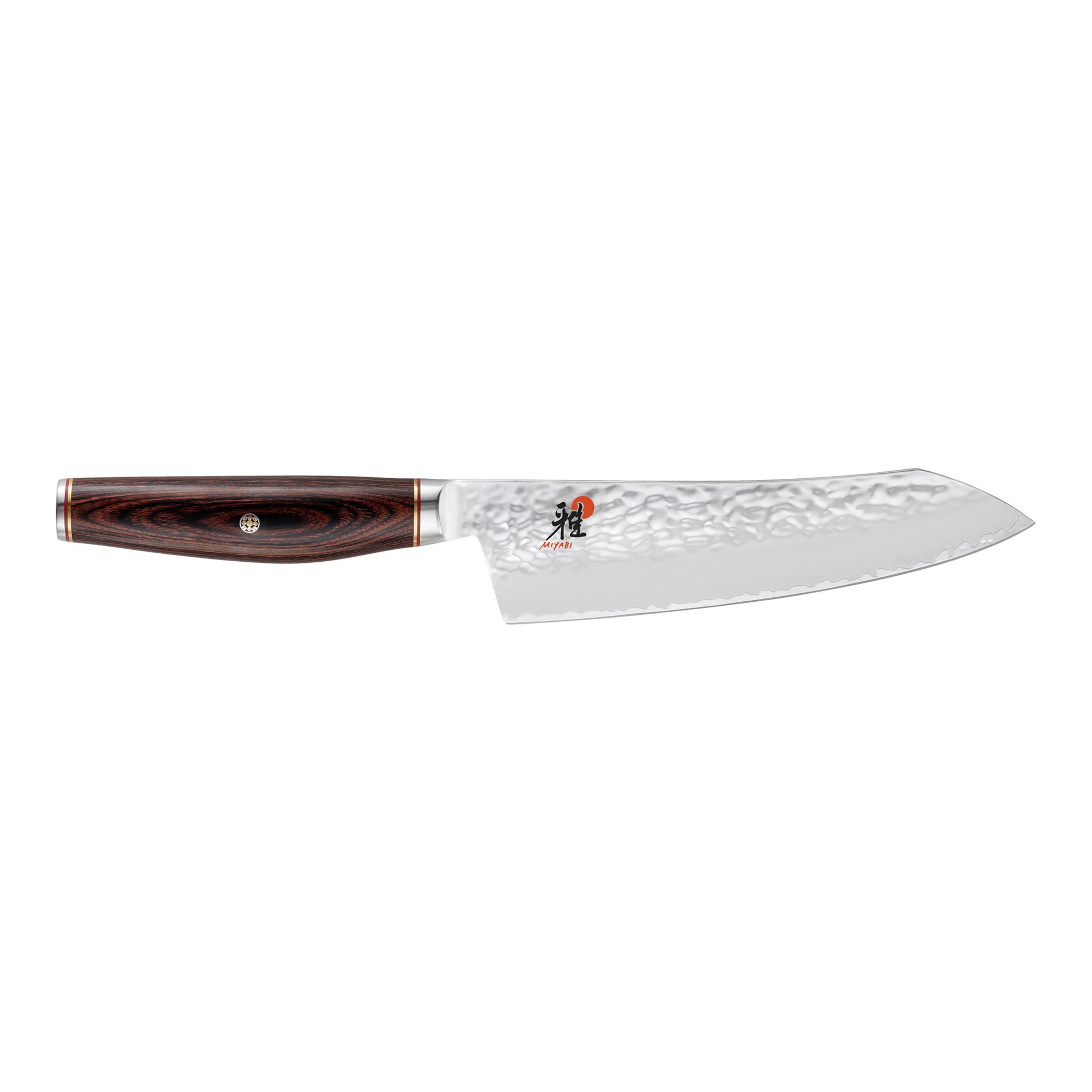 MIYABI 6000 MCT 7-Inch Rocking Santoku, Brown