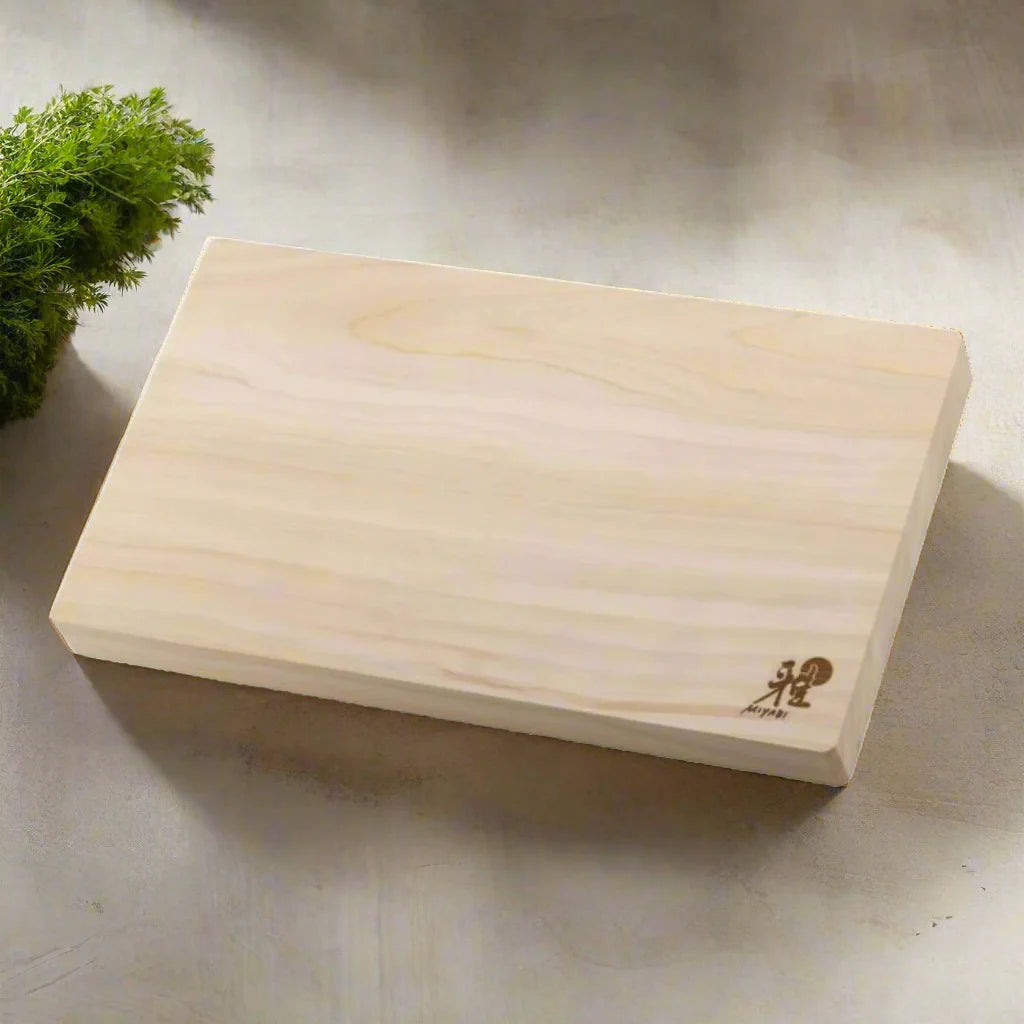 MIYABI Hinoki Cutting Board - 35 x 20 cm | Durable, Antibacterial Japanese Cypress