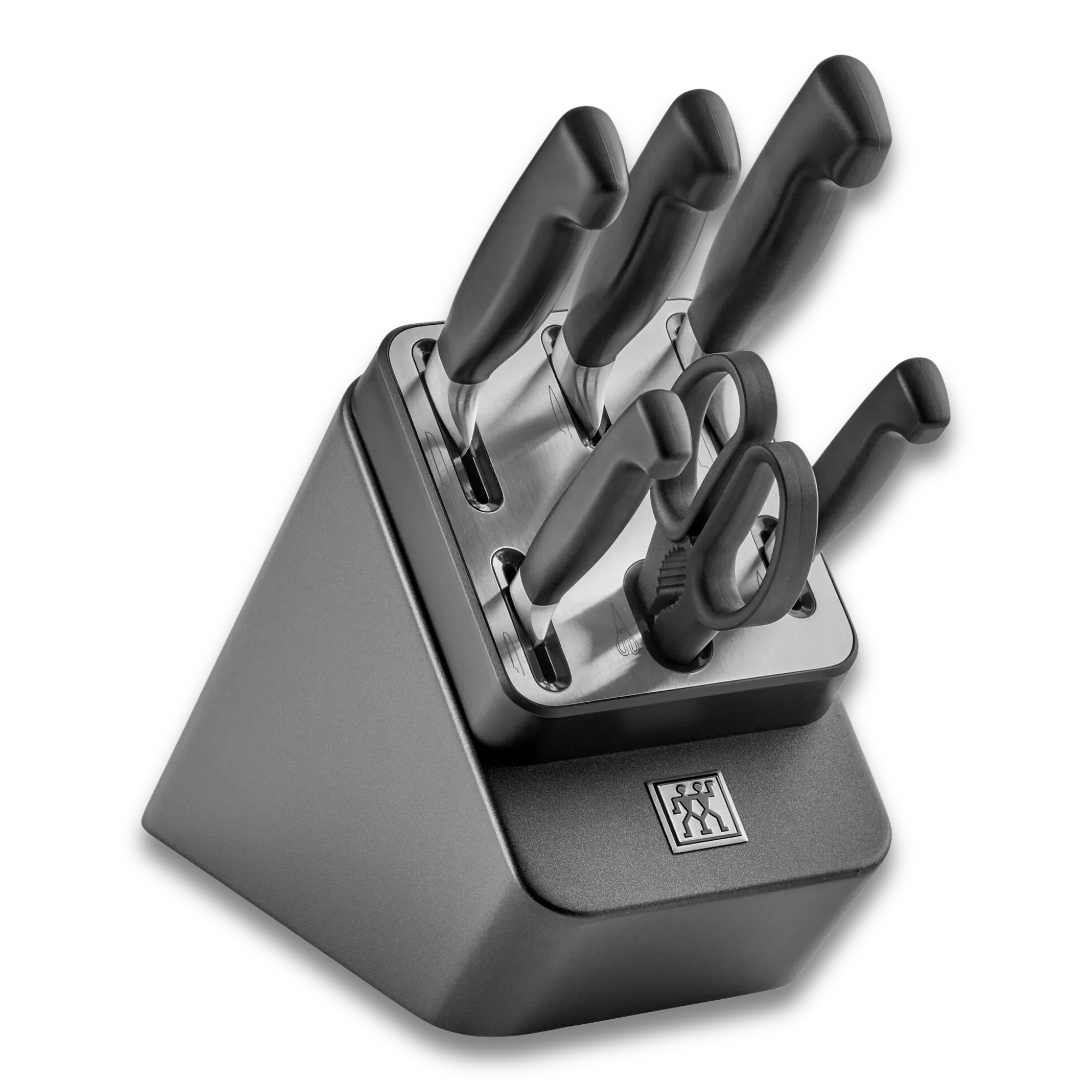 ZWILLING 7-Piece Knife Block Set with Sharpening Function – Stylish Anthracite Design, Made in Germany