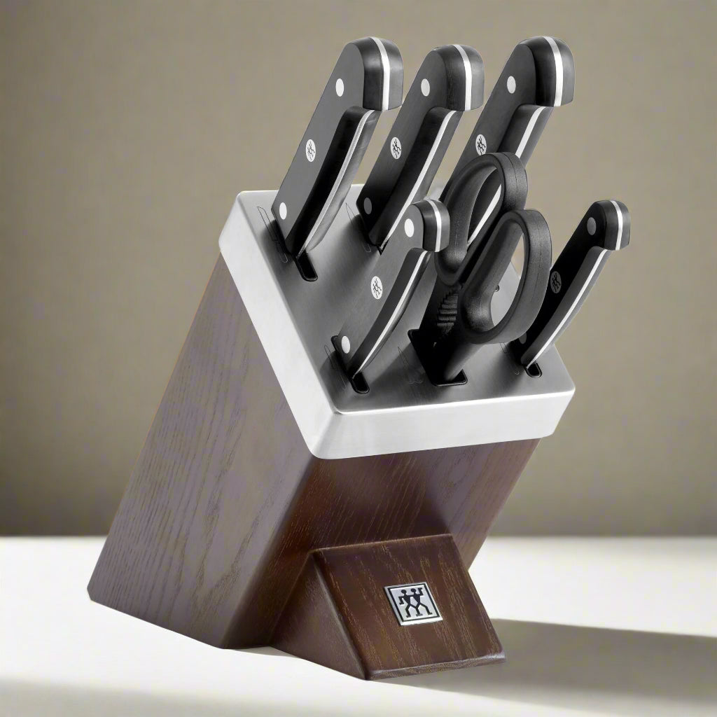 Zwilling Self-Sharpening 7-Piece Knife Block Set – Brown | Made in Germany