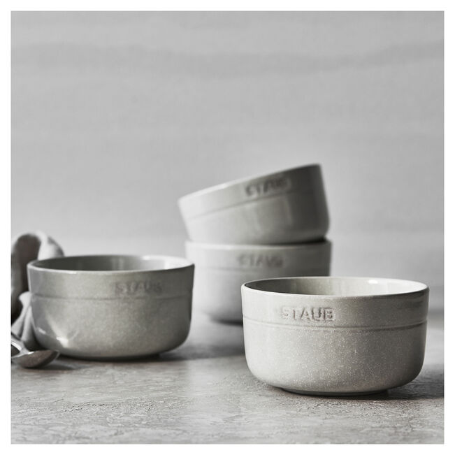 STAUB 12-Piece Stoneware Dinnerware Set – White Truffle | French Tableware