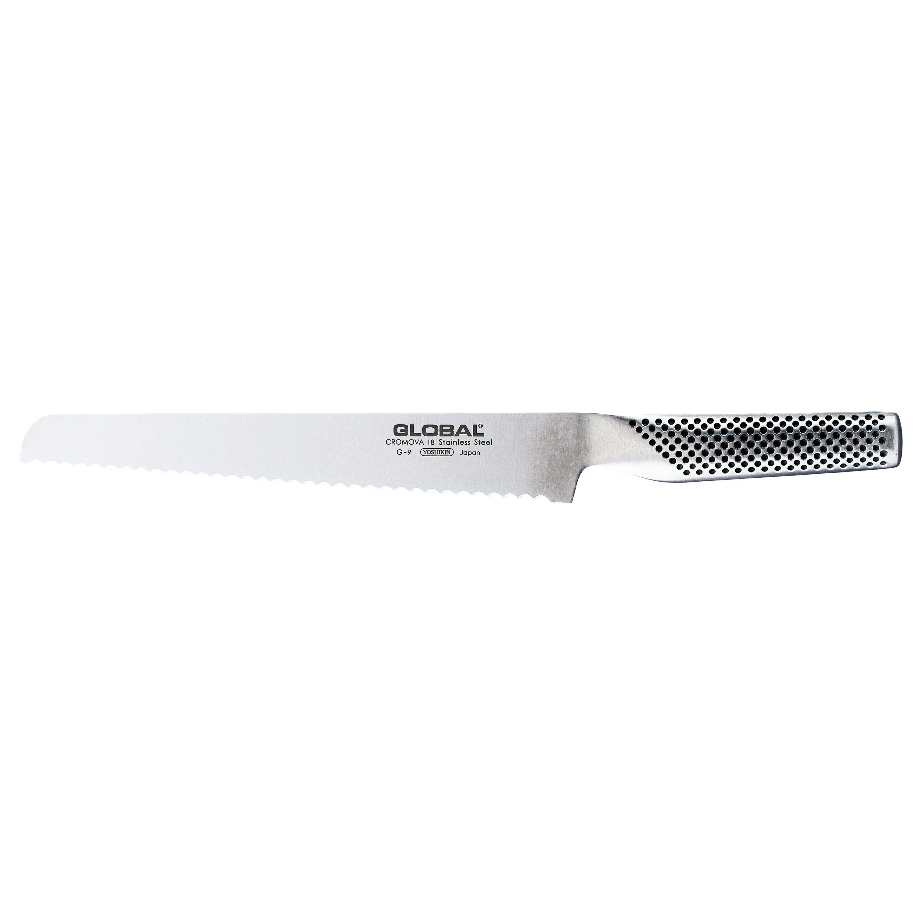 GLOBAL Bread Knife 22cm (8.5") – CROMOVA 18 Stainless Steel Serrated Blade