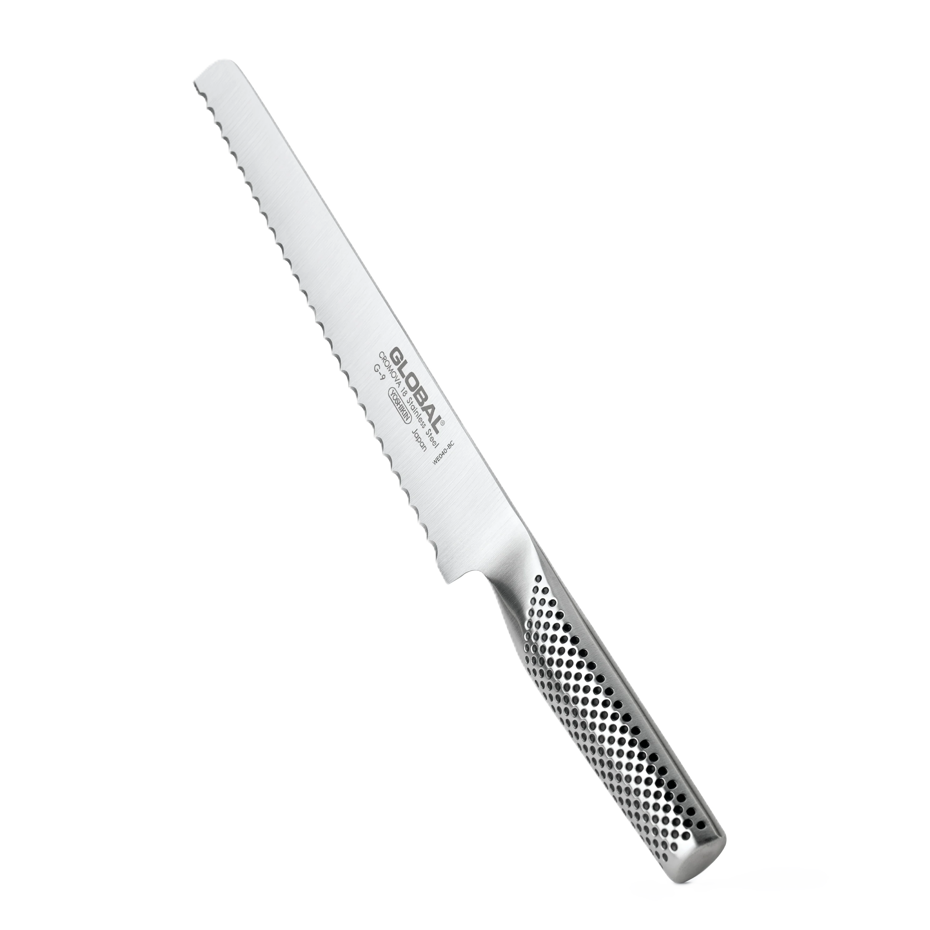 GLOBAL Bread Knife 22cm (8.5") – CROMOVA 18 Stainless Steel Serrated Blade