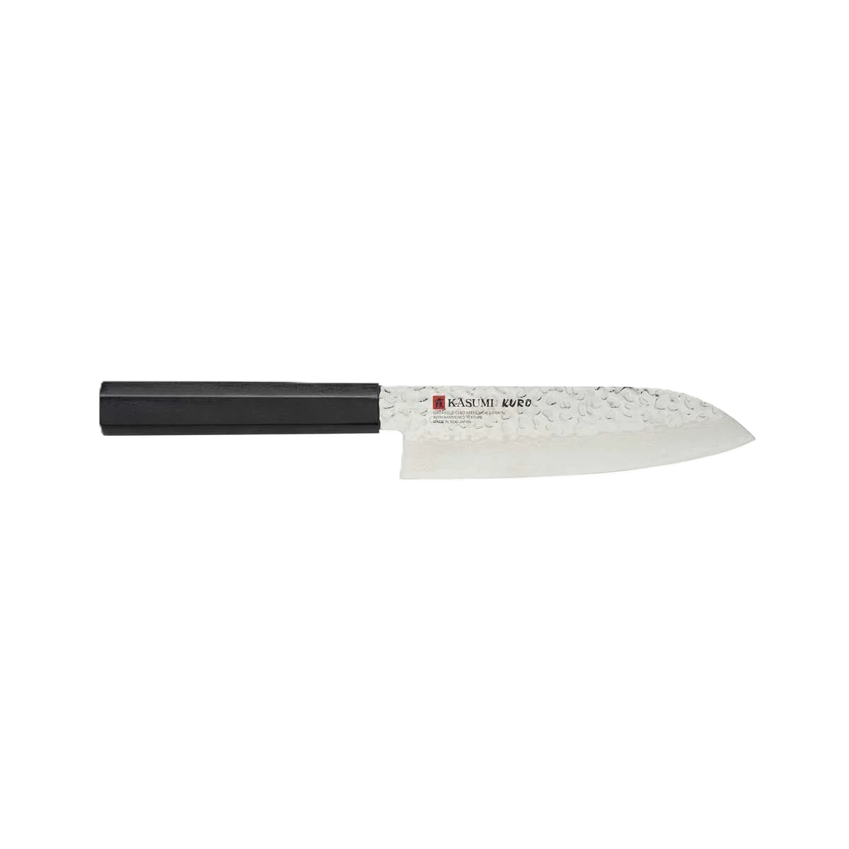 Kasumi Kuro Santoku 16.5cm – Hammered Damascus, Made in Japan
