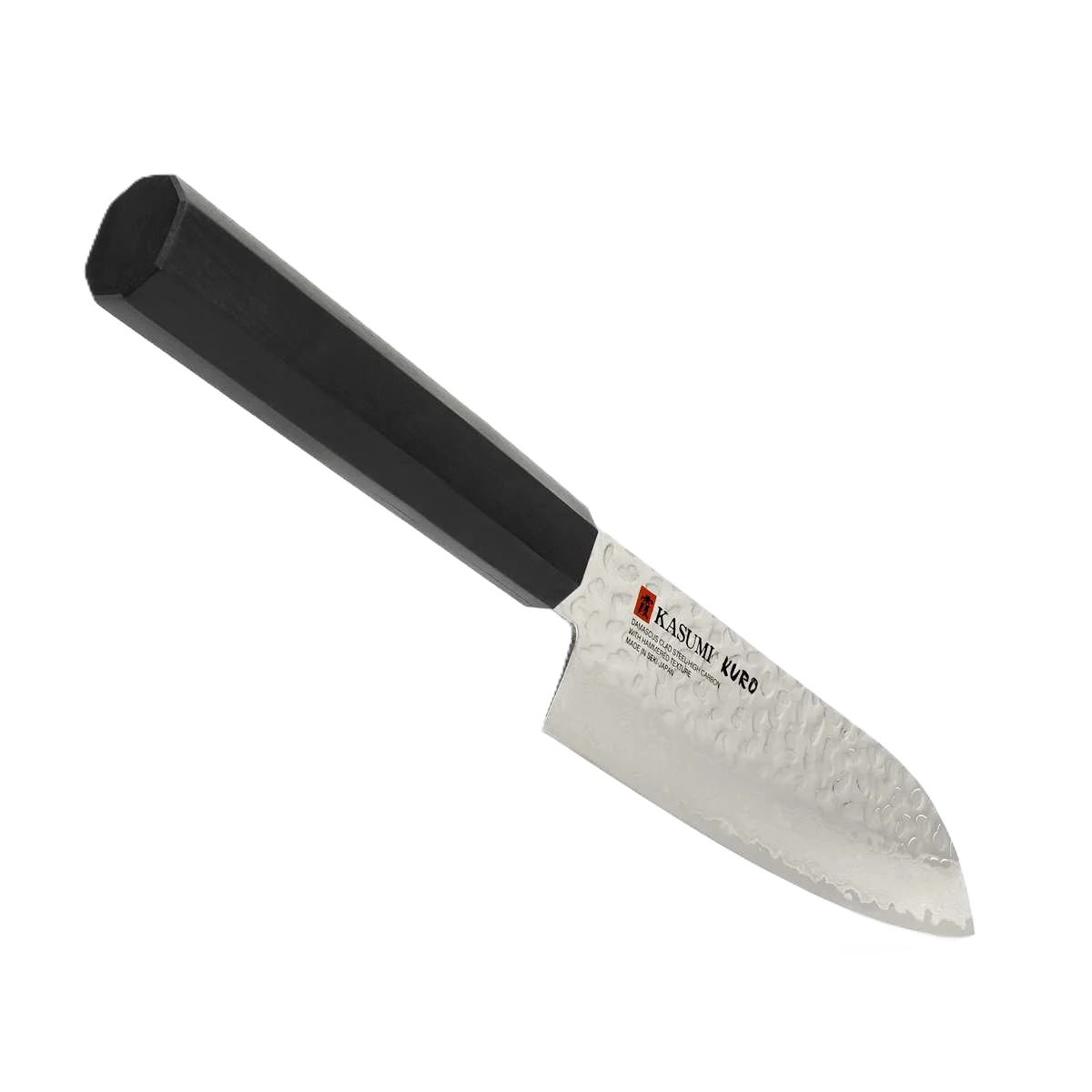 Kasumi Kuro Santoku 16.5cm – Hammered Damascus, Made in Japan