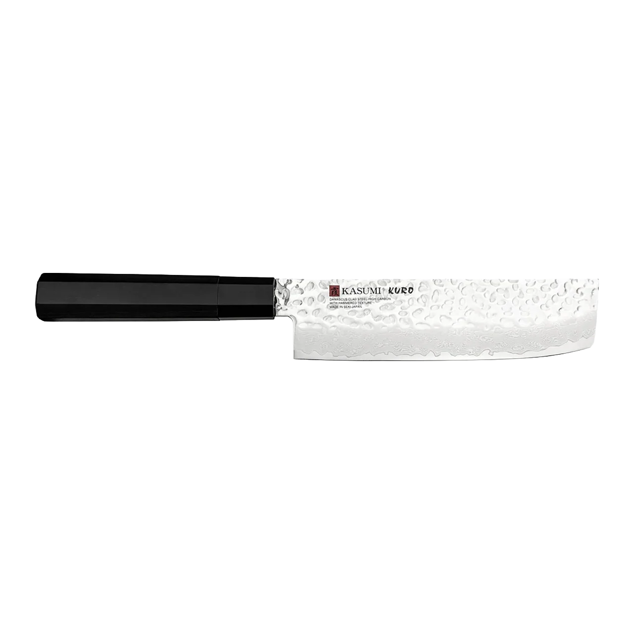 Kasumi Kuro Nakiri 16.5cm – Hammered Damascus Veggie Knife, Made in Japan