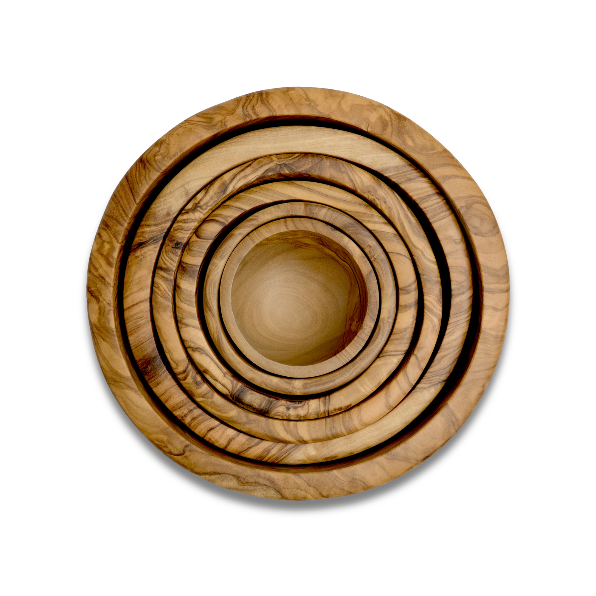Berard Olivewood Nesting Bowls Set of 6 – Handcrafted French Serving Bowls