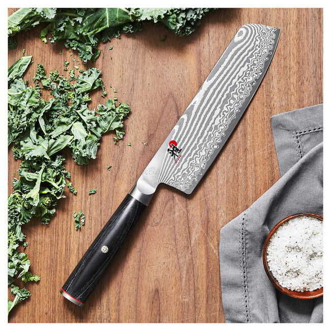 Miyabi Kaizen II 5000FCD 6.5″ Nakiri – FC61 Core, 48‑Layer Damascus Steel
