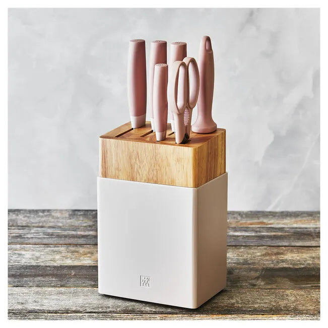 ZWILLING Now S 7 Piece Knife Block Set, Pink
