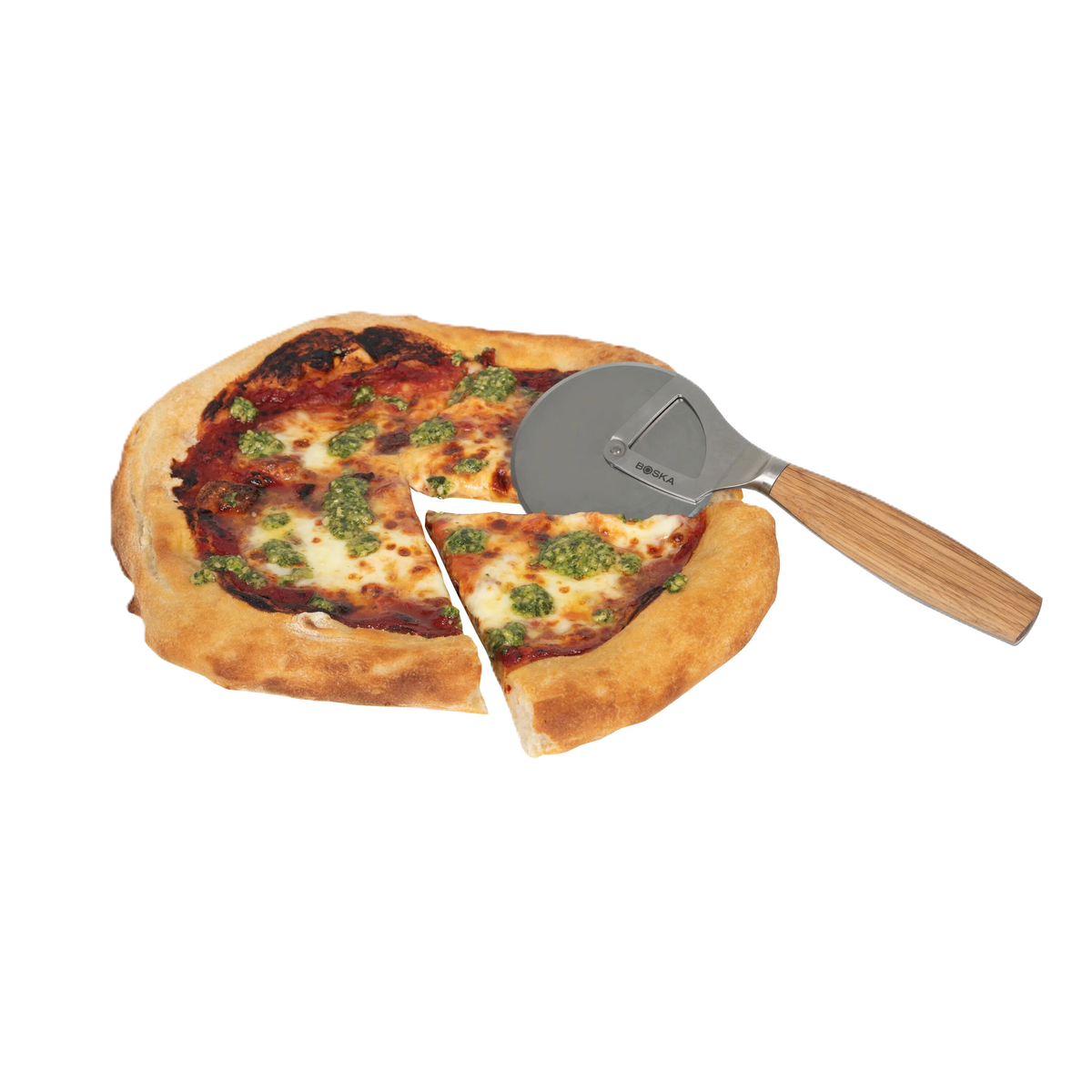 BOSKA Oslo+ Pizza Wheel | Brown Oak Wood