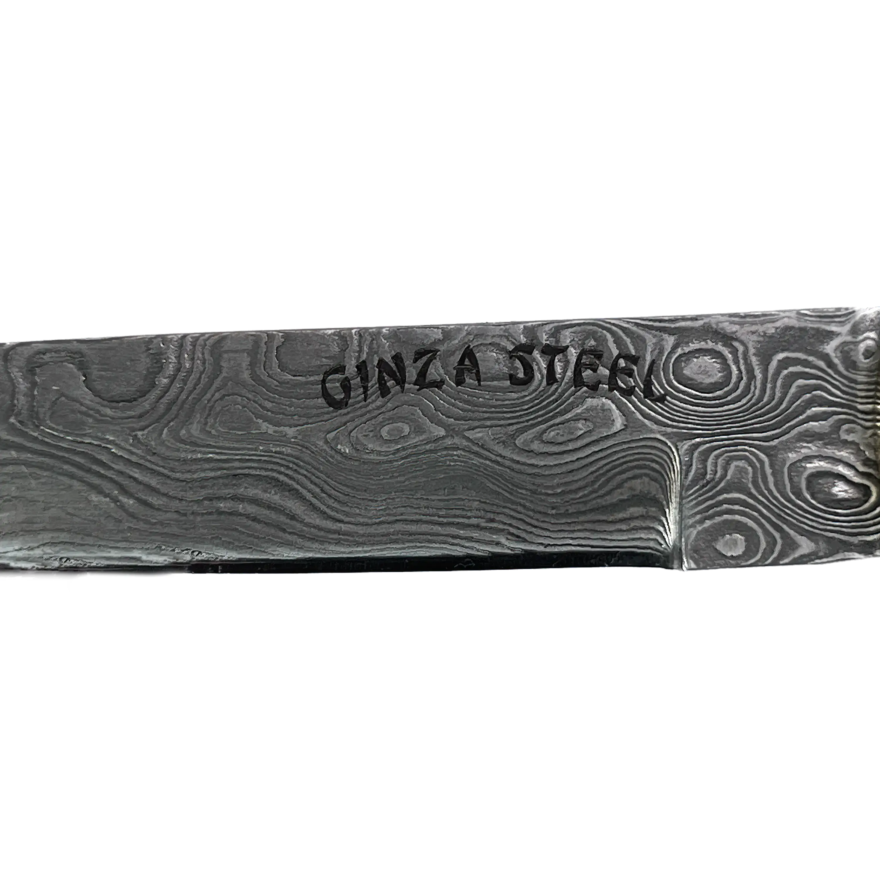 AKARI Skinner Black Knife 3.5 inch with Original Leather Sheath