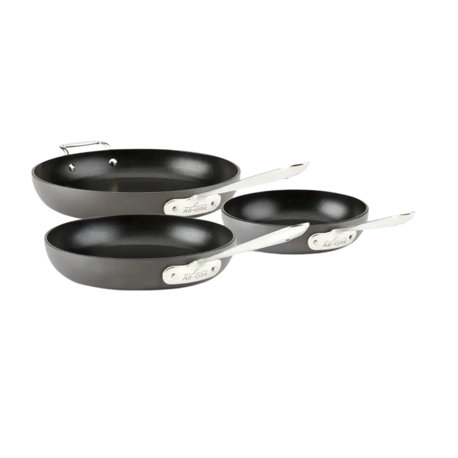 ALL-CLAD HA1 Hard Anodized Nonstick Fry Pan Set – 8”, 10”, & 12” Skillets