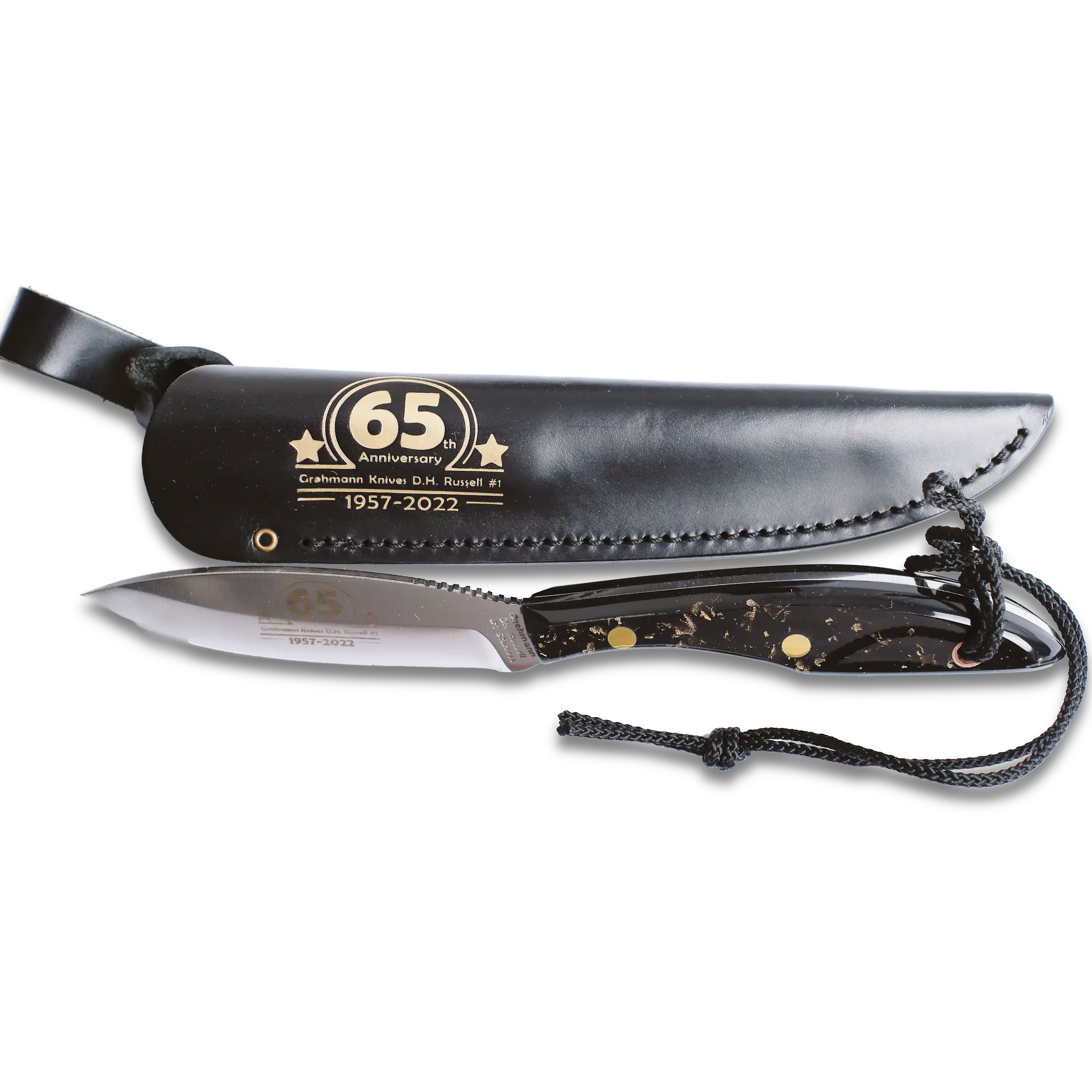65 Anniversary Edition | D.H Russel Canadian Belt 65 Anniversary Knife, Black/Gold