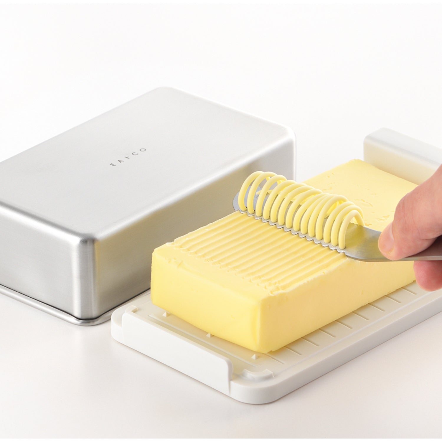 Yoshikawa Eatoco Butter Set – Stainless Butter Case & Nulu Butter Knife