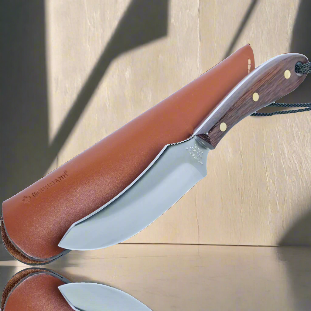 Grohmann Hunting Knives The D.H. Russell Boat Knife (M3SW): Your Essential Marine Companion with leather sheath liffestyle