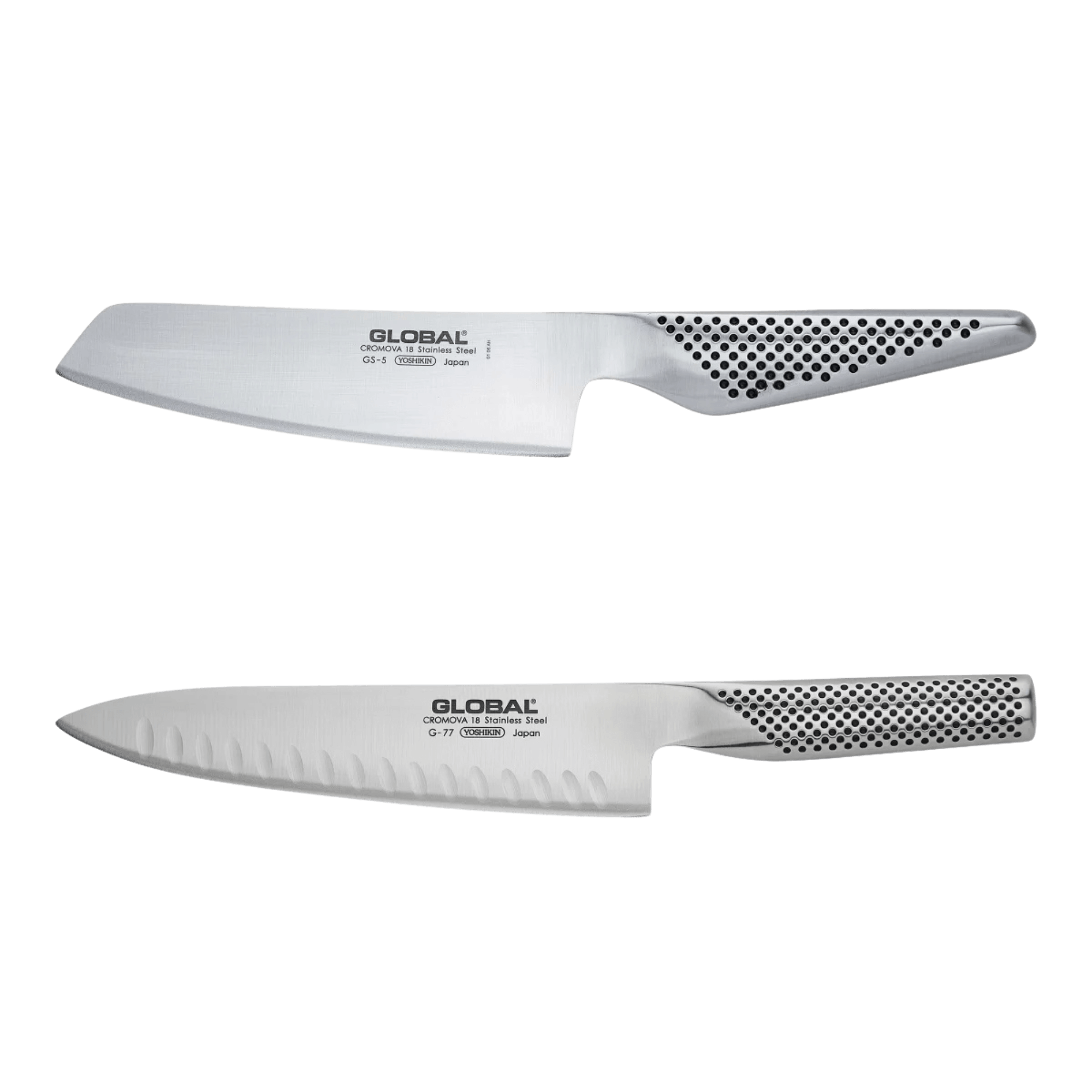 Global 2-Piece Knife Set – Fluted Chef & Vegetable Knife