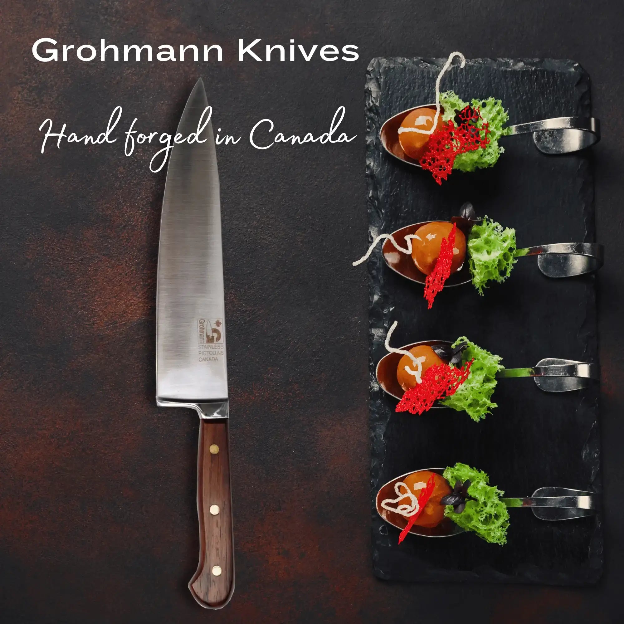 Grohmann Forged Heavy - Couteau de chef 8" en acier forgé - #209FG-8