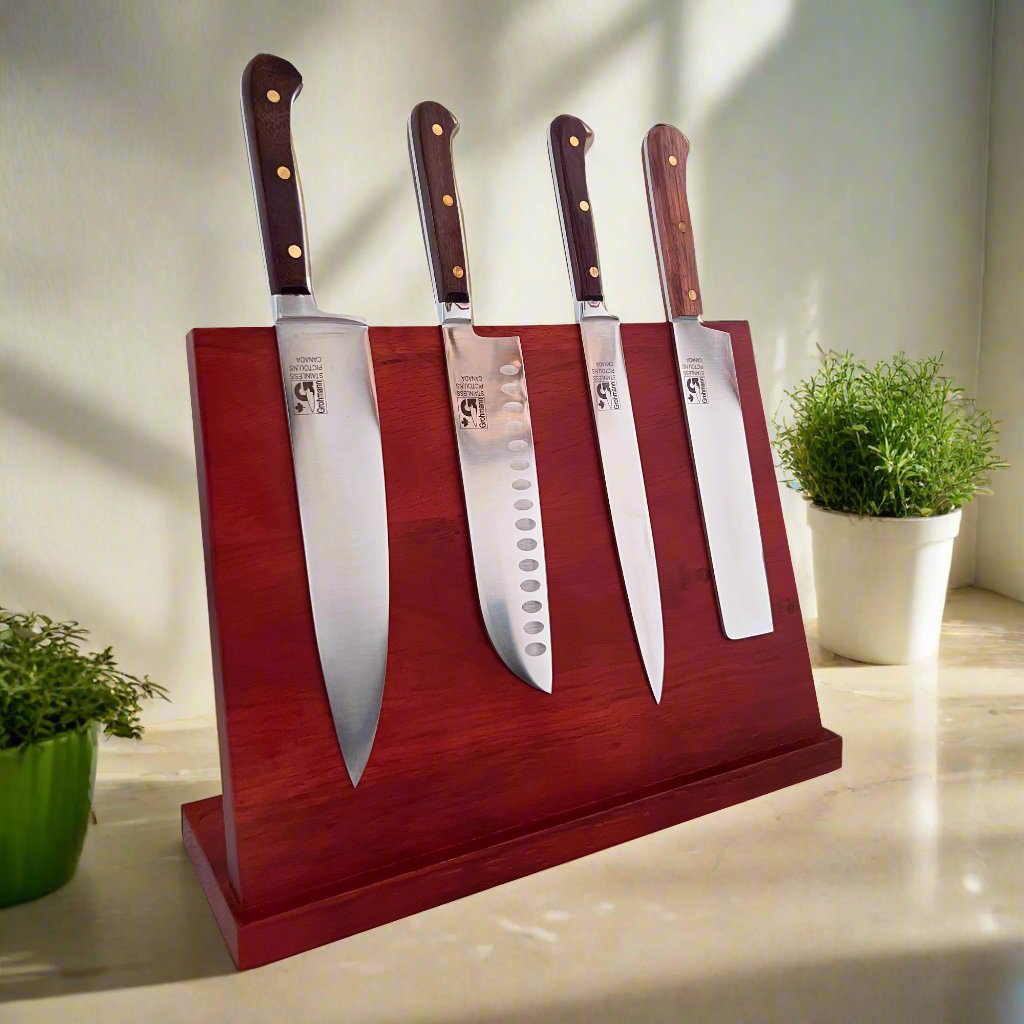 Grohmann Forged Knife set of 4 Knives with Wood Block