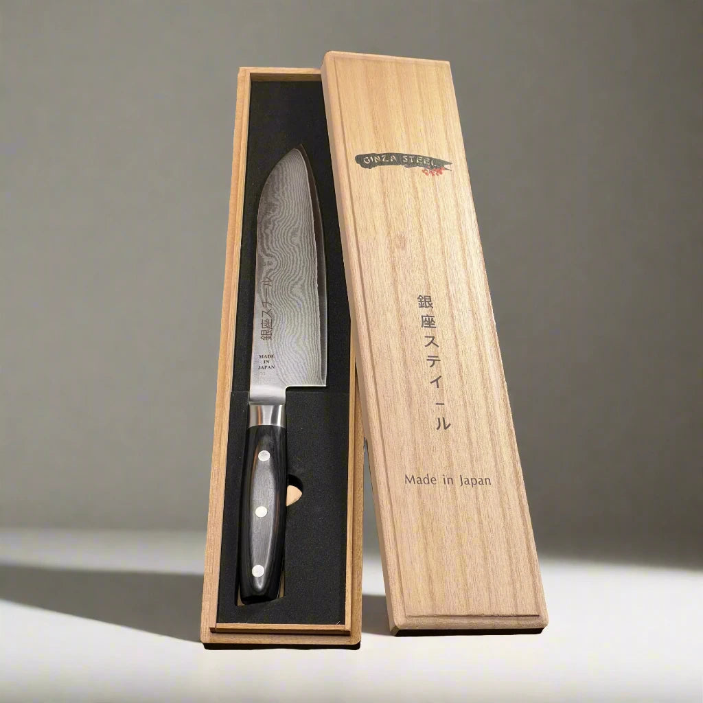 HAYAMI Essential set: Two VG10 Damascus Steel Knives, Made in Japan