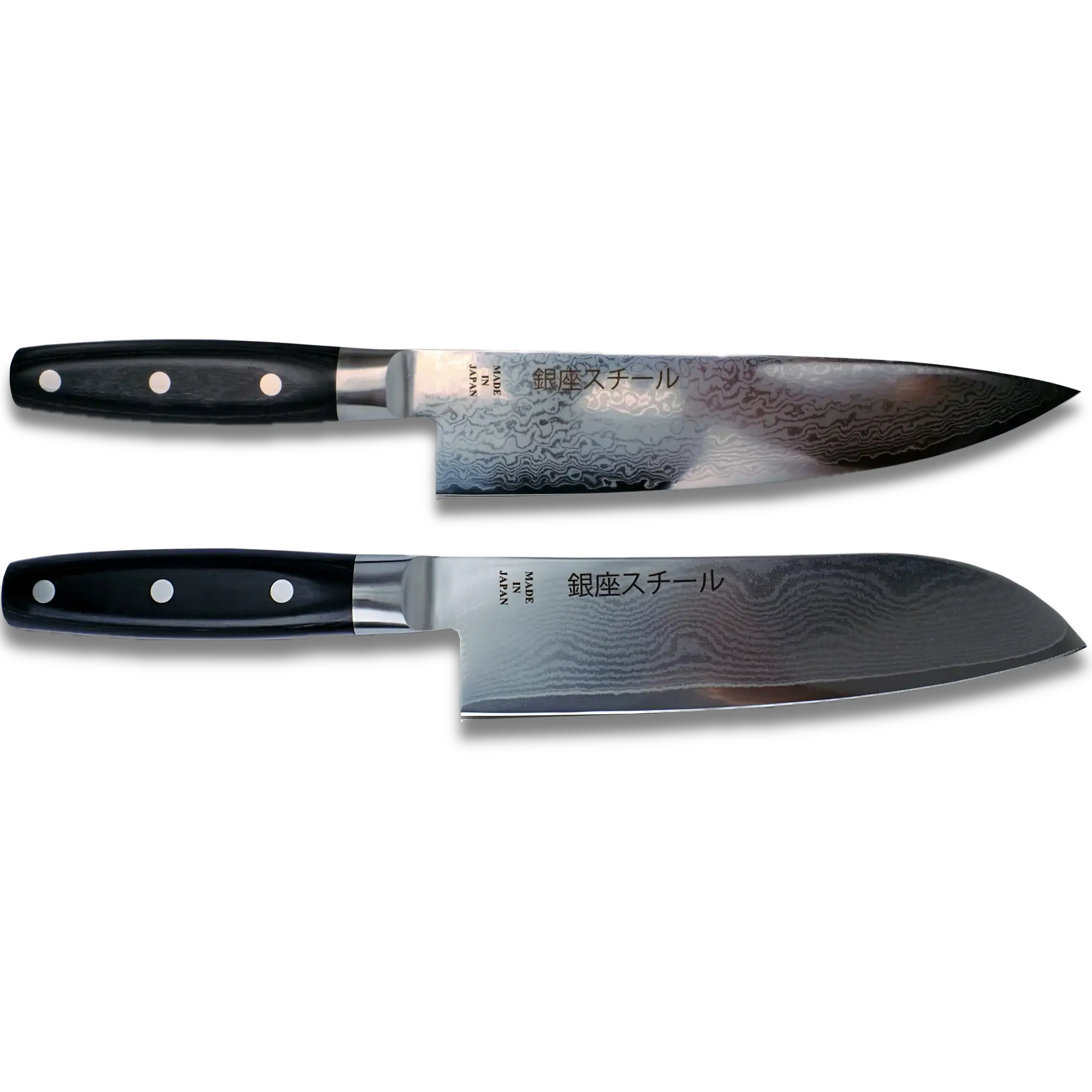 HAYAMI ESSENTIEL | Ensemble de deux couteaux en acier Damas Lame en acier Damas VG10 | Fabriqué au Japon