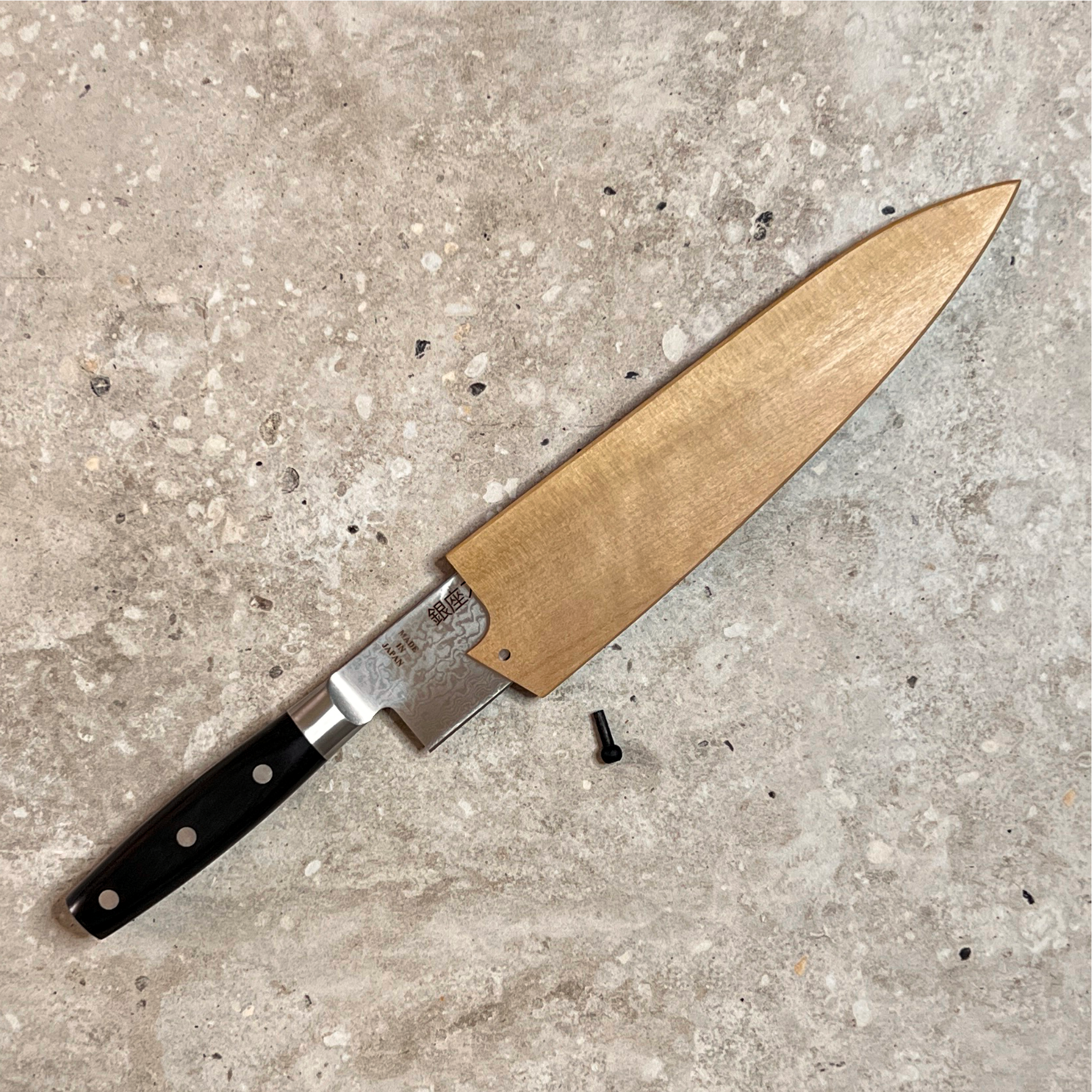 Ginza Steel Magnolia Wood Saya for 200mm Gyuto/Santoku Knives