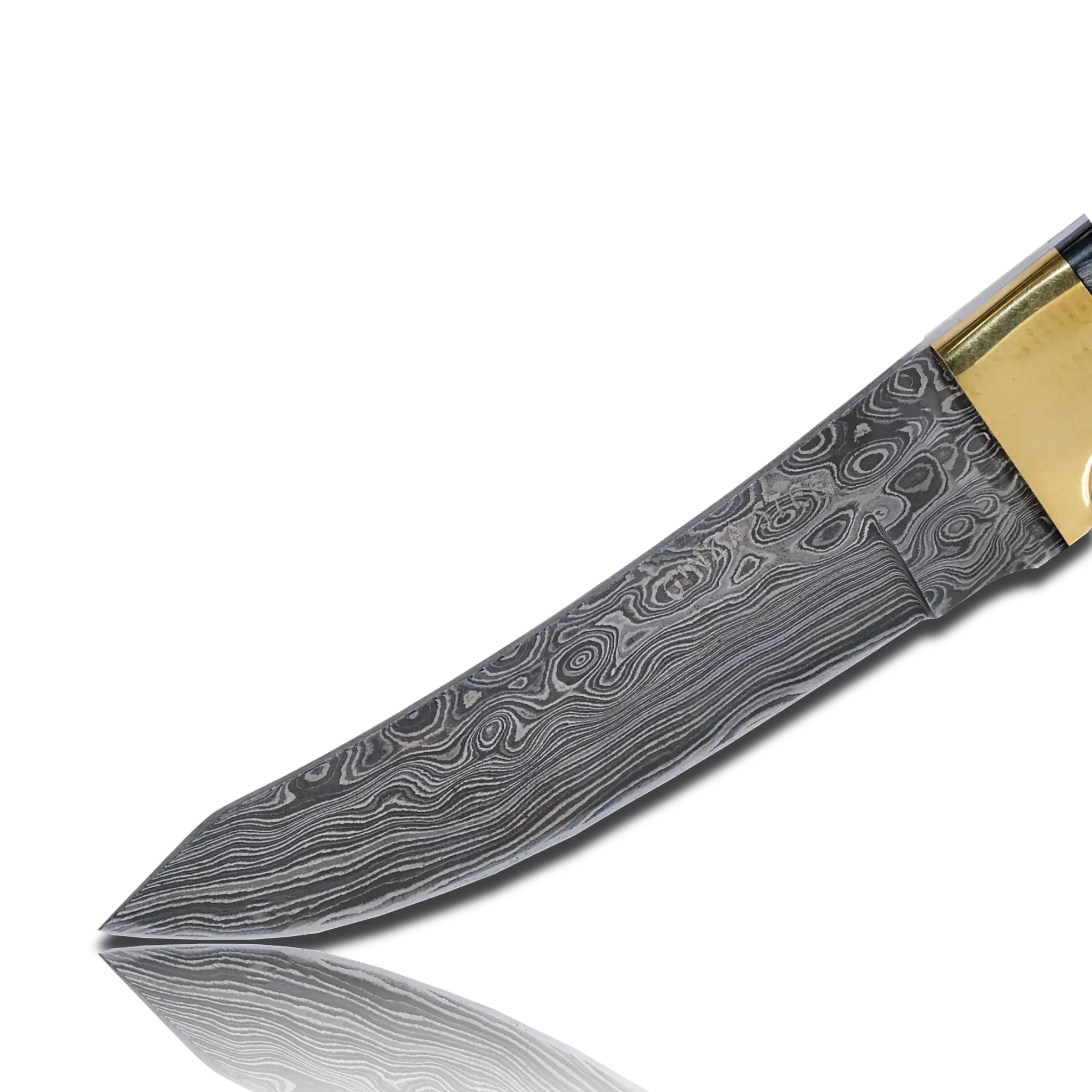 Hatif Hunter Special - Damascus Steel Skinner Knife 5 inch with Leather Sheath