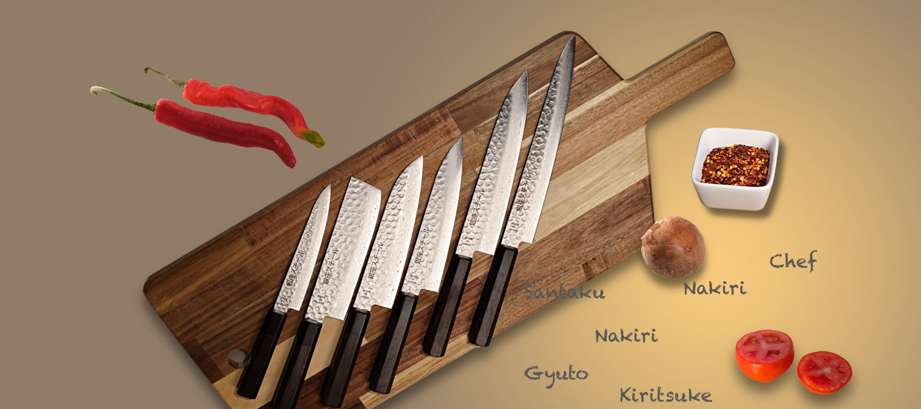 Ginza Steel - Handmade Damascus steel Japanese knives