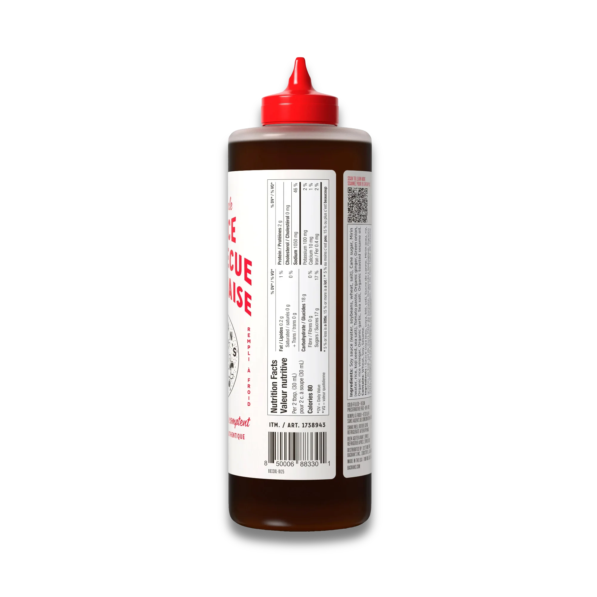 Bachan’s Original Japanese Barbecue Sauce bottle with label, 739ml size.