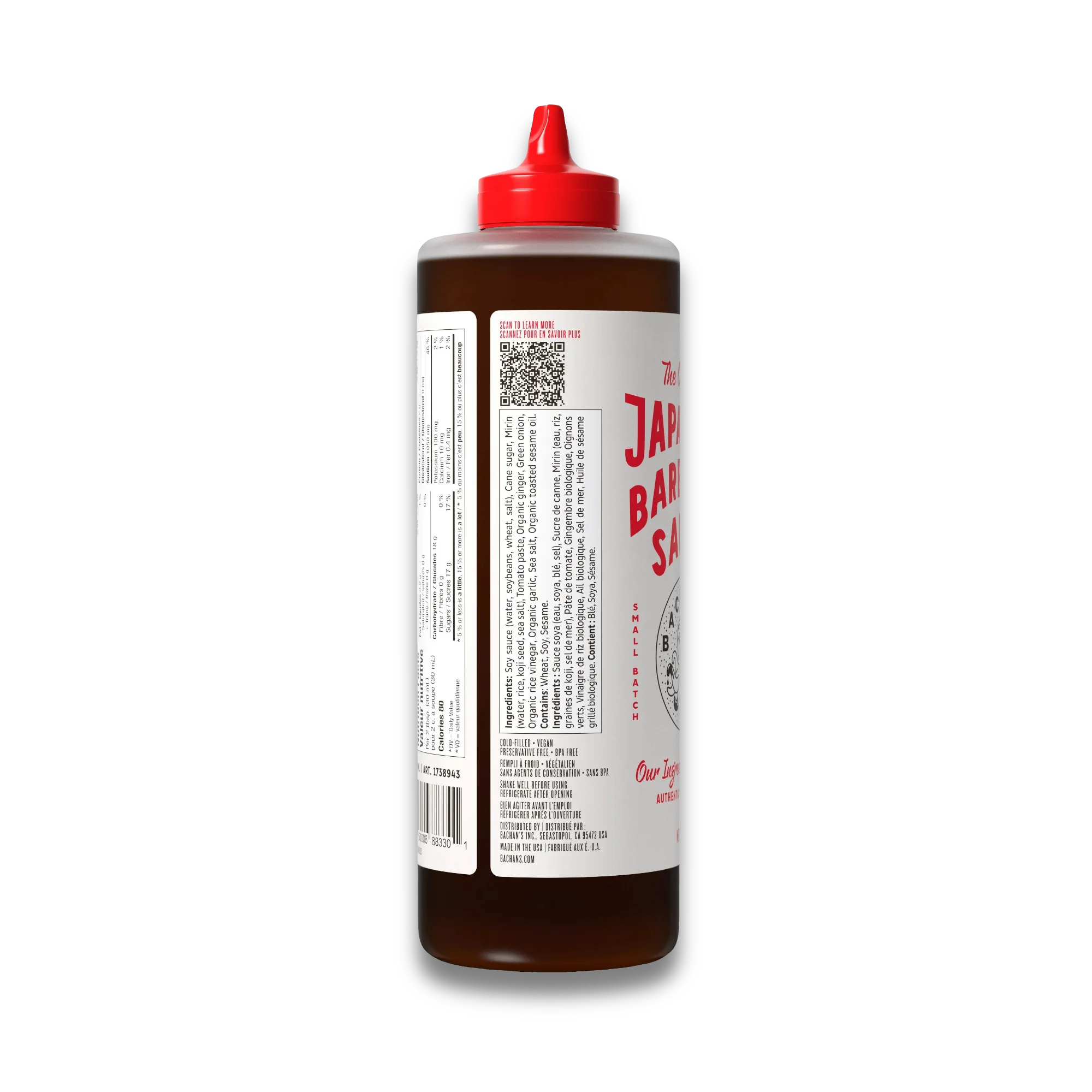 Bachan’s Original Japanese Barbecue Sauce – 739ml bottle showcasing the traditional labeling and ingredients.