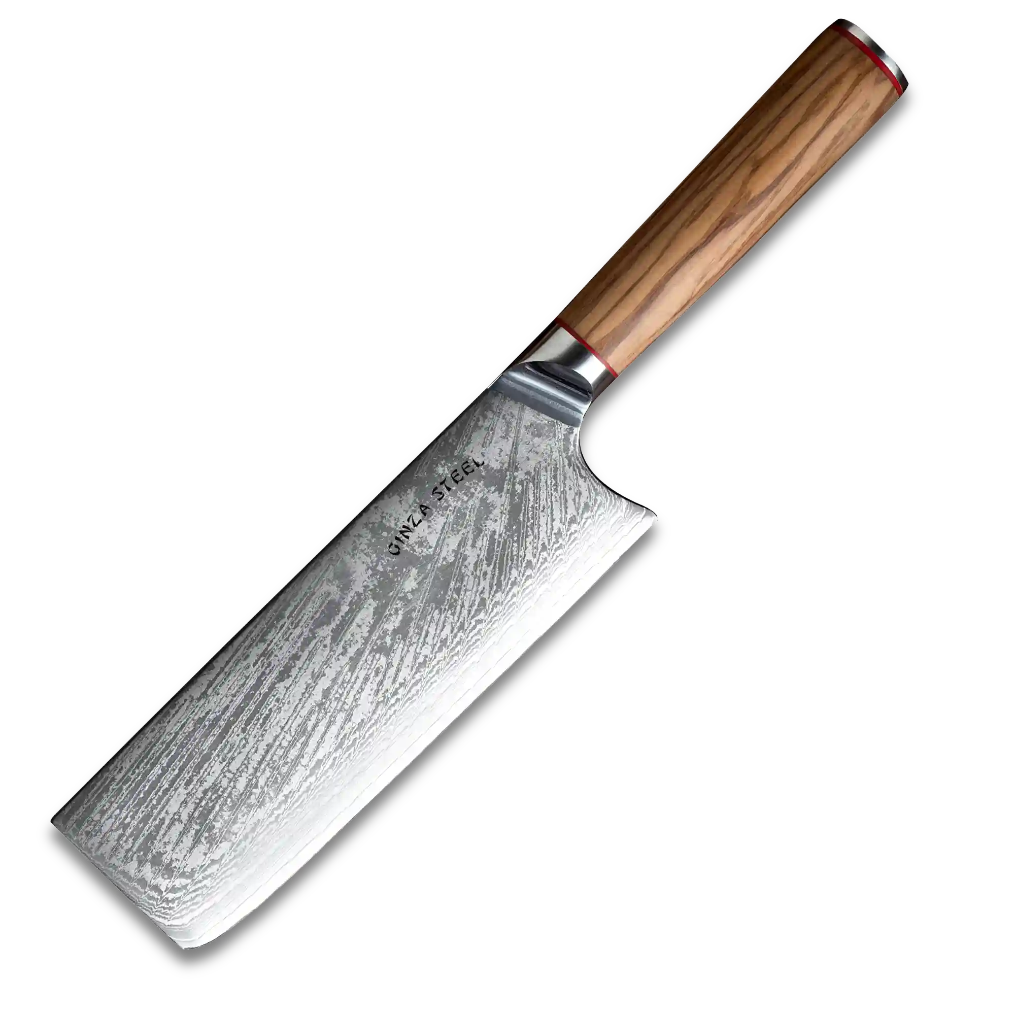 MIA X | Cleaver Knife 7" Damascus AUS10 Steel 67 Layer / Olive Wood handle