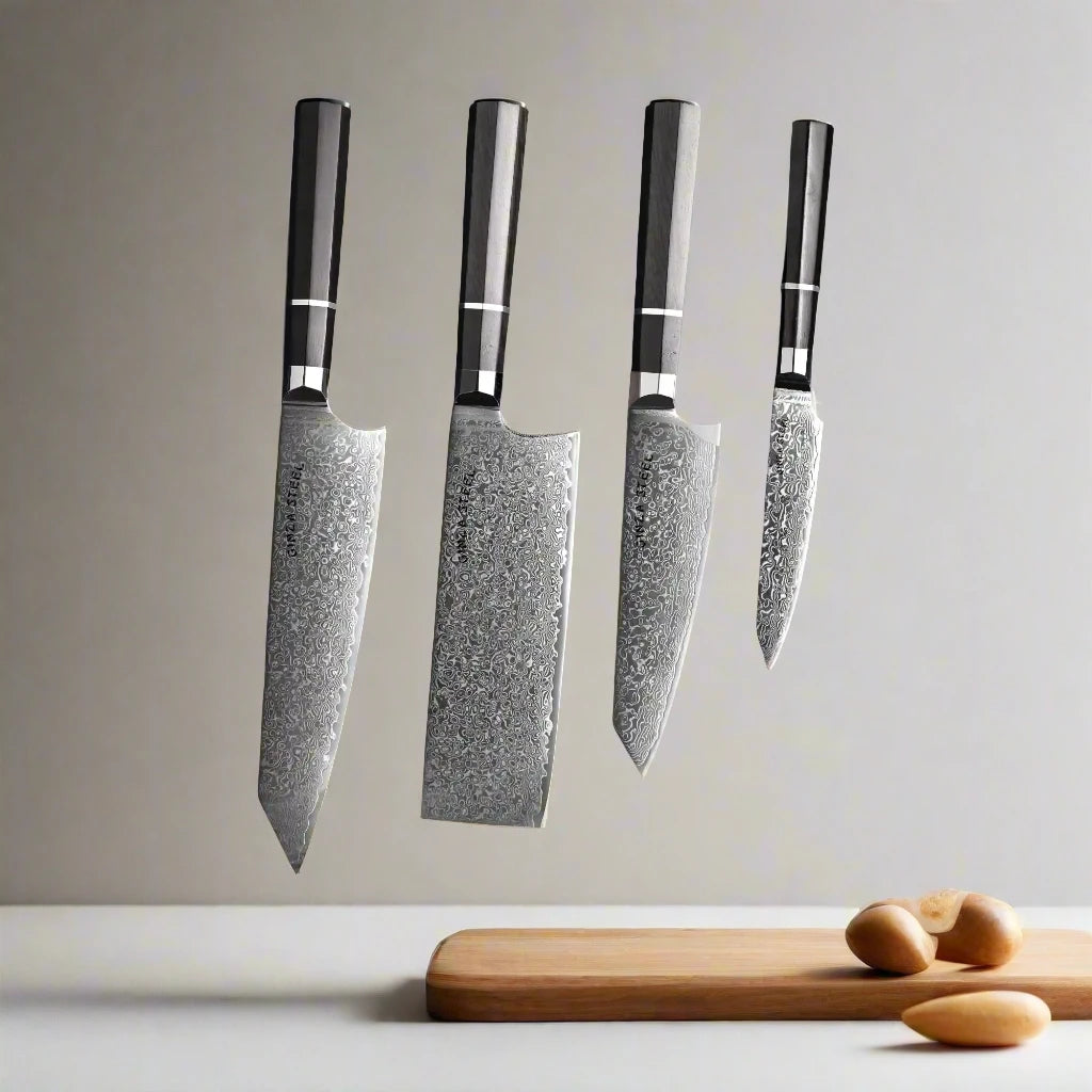 KASAI KOGATANA FIVE | Essential 5 pcs Knife set | 4 Knives with Magnetic Wood Block