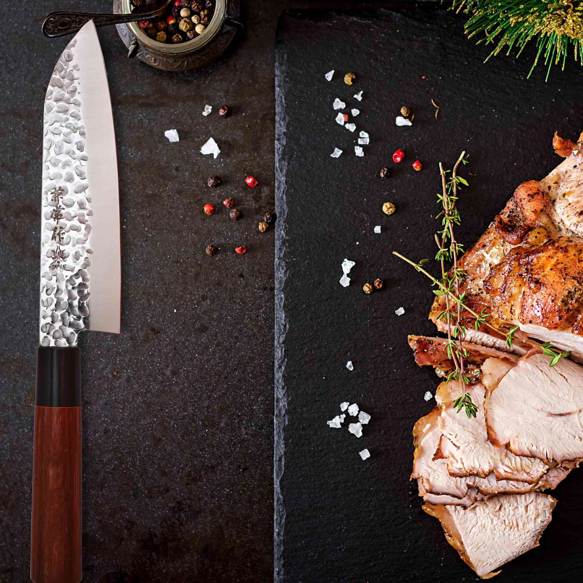 Kanetsune knife alongside the Ginza Steel KC Series