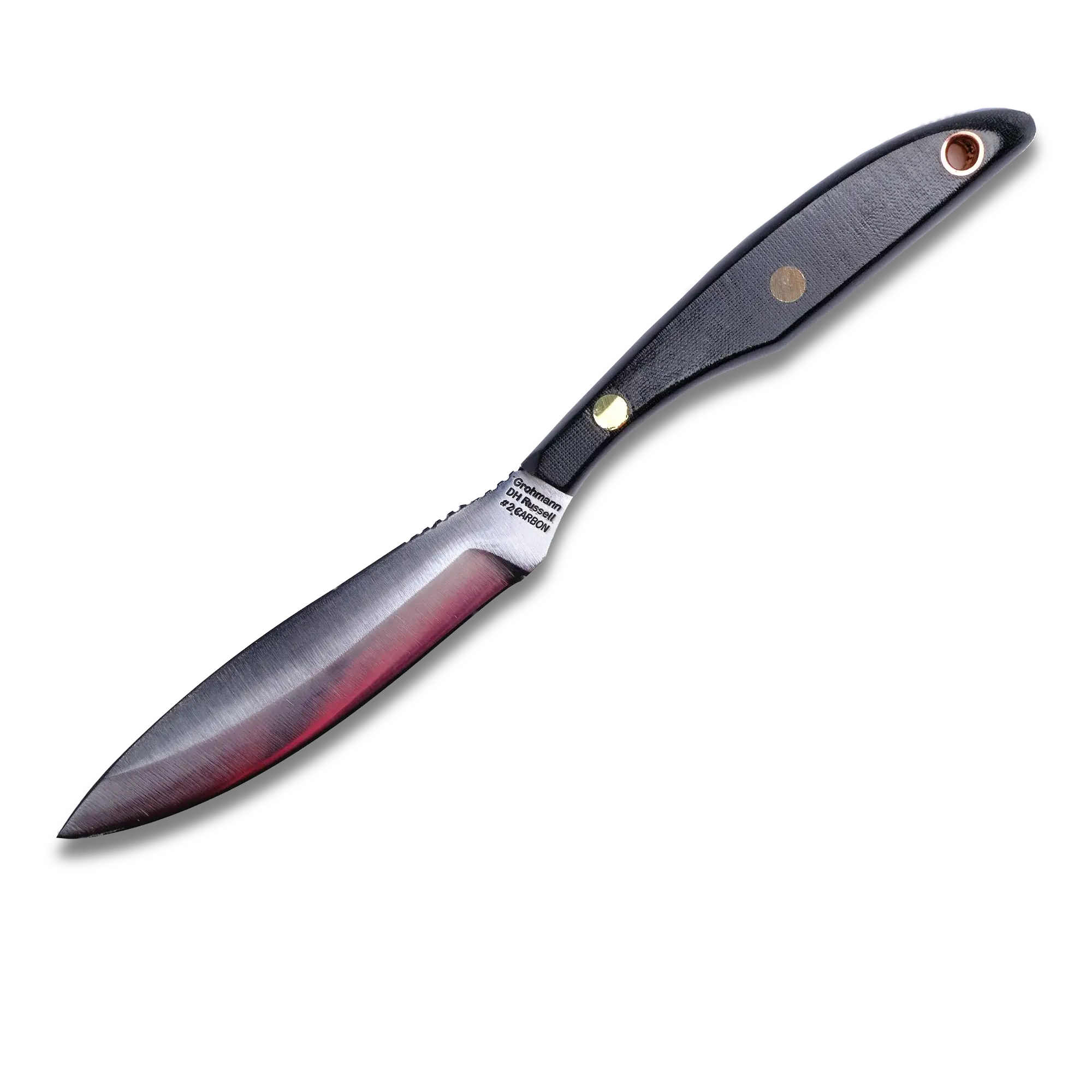 Trout and Bird Knife Carbon Steel Blade - Black Micarta handle  | M2C