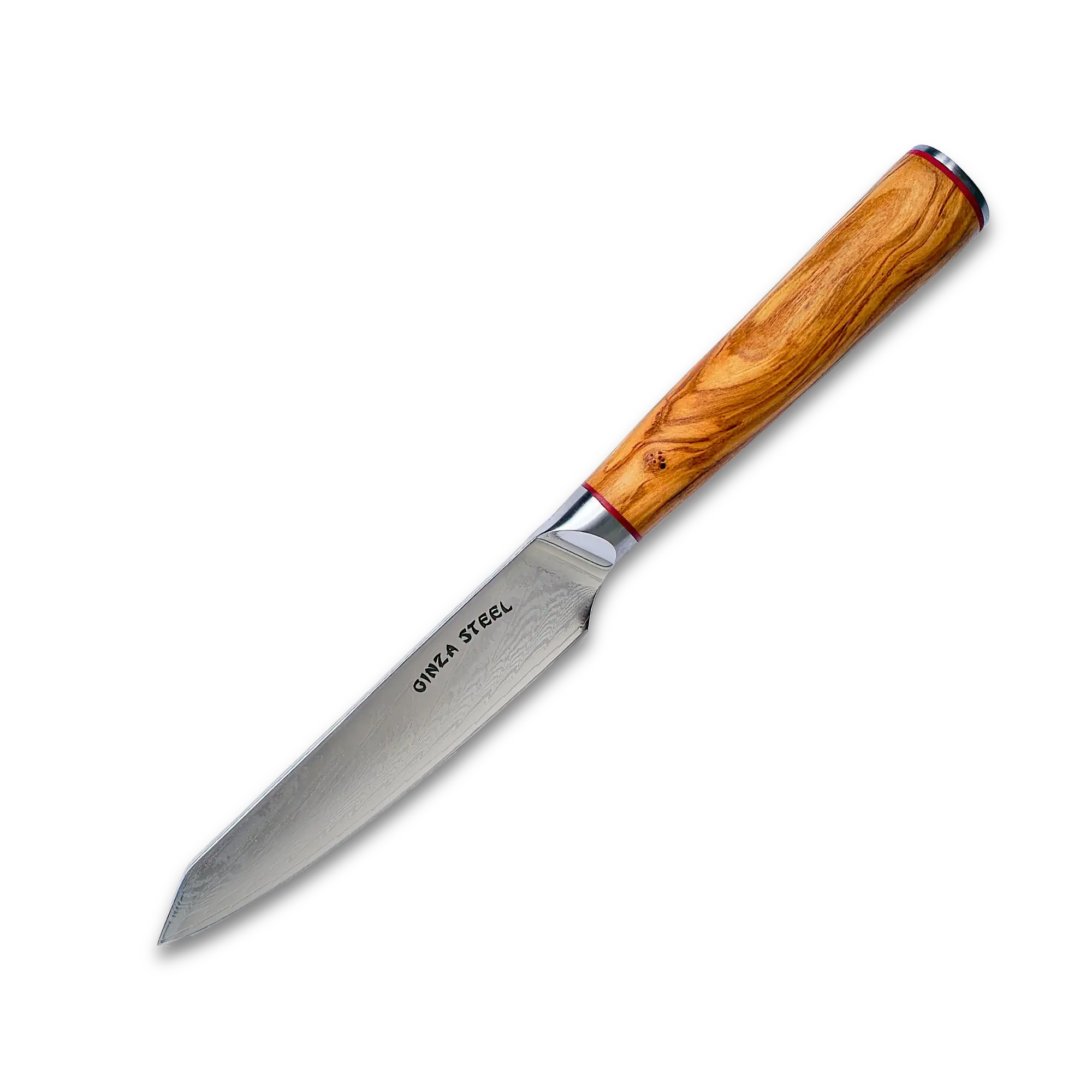 MIA 12 | Utility Knife 5" Damascus AUS10 Steel 67 Layer / Olive Wood handle