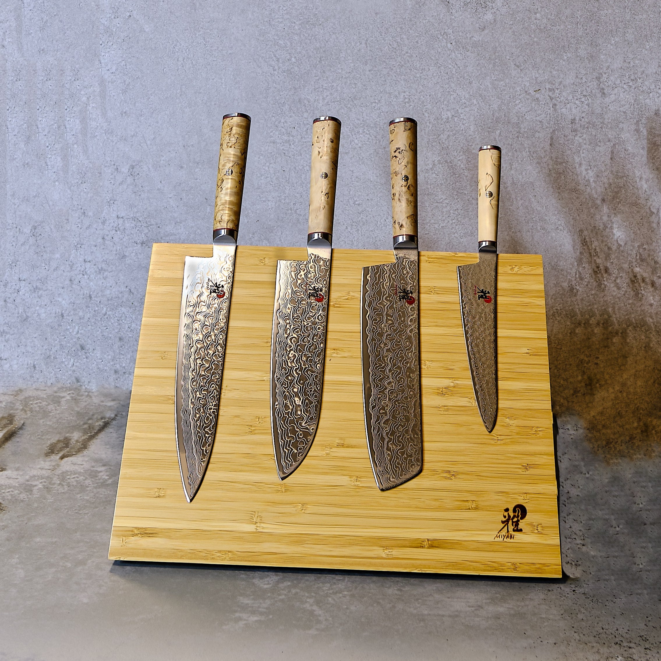MIYABI Essential Five - Set of 4 Knives and Magnetic Block