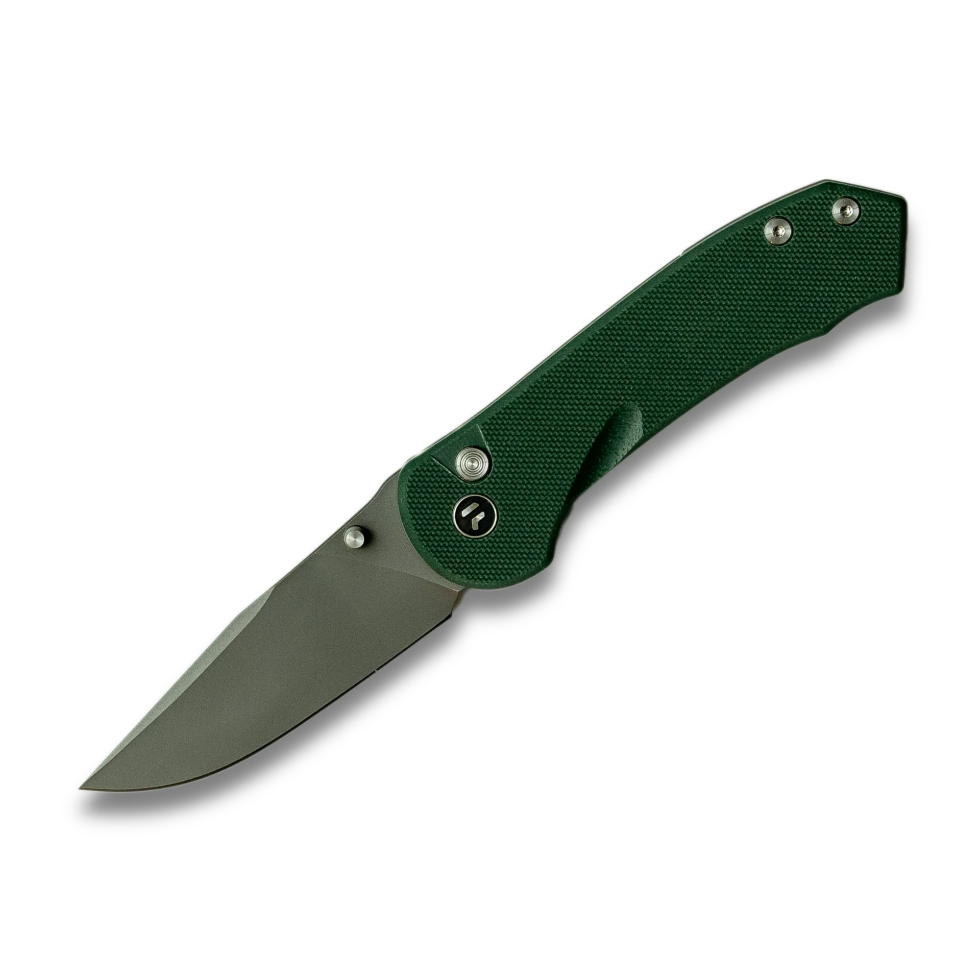 Quick Clip Folding Knife - 14C28N Steel, Military Green G10