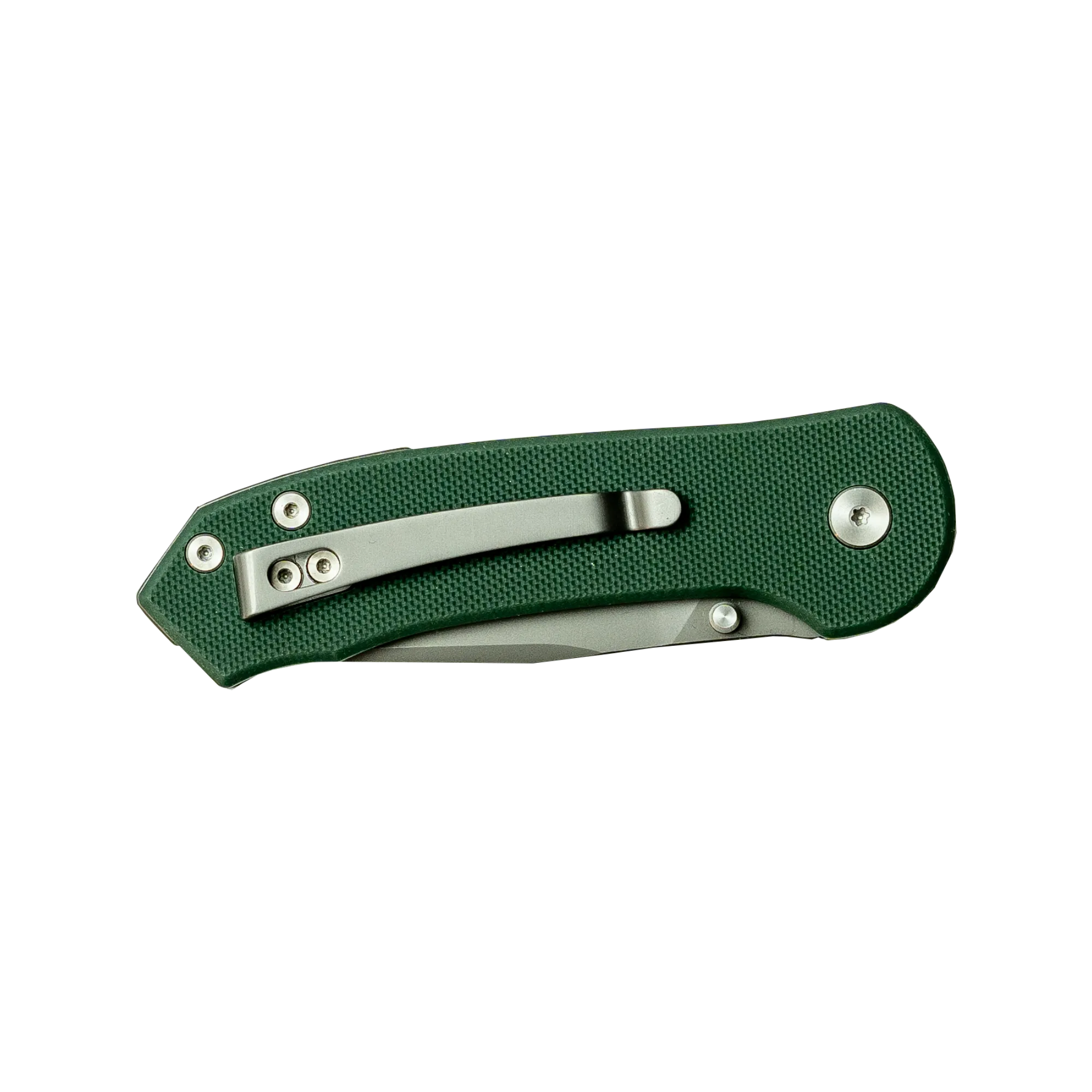 Quick Clip Folding Knife - 14C28N Steel, Military Green G10