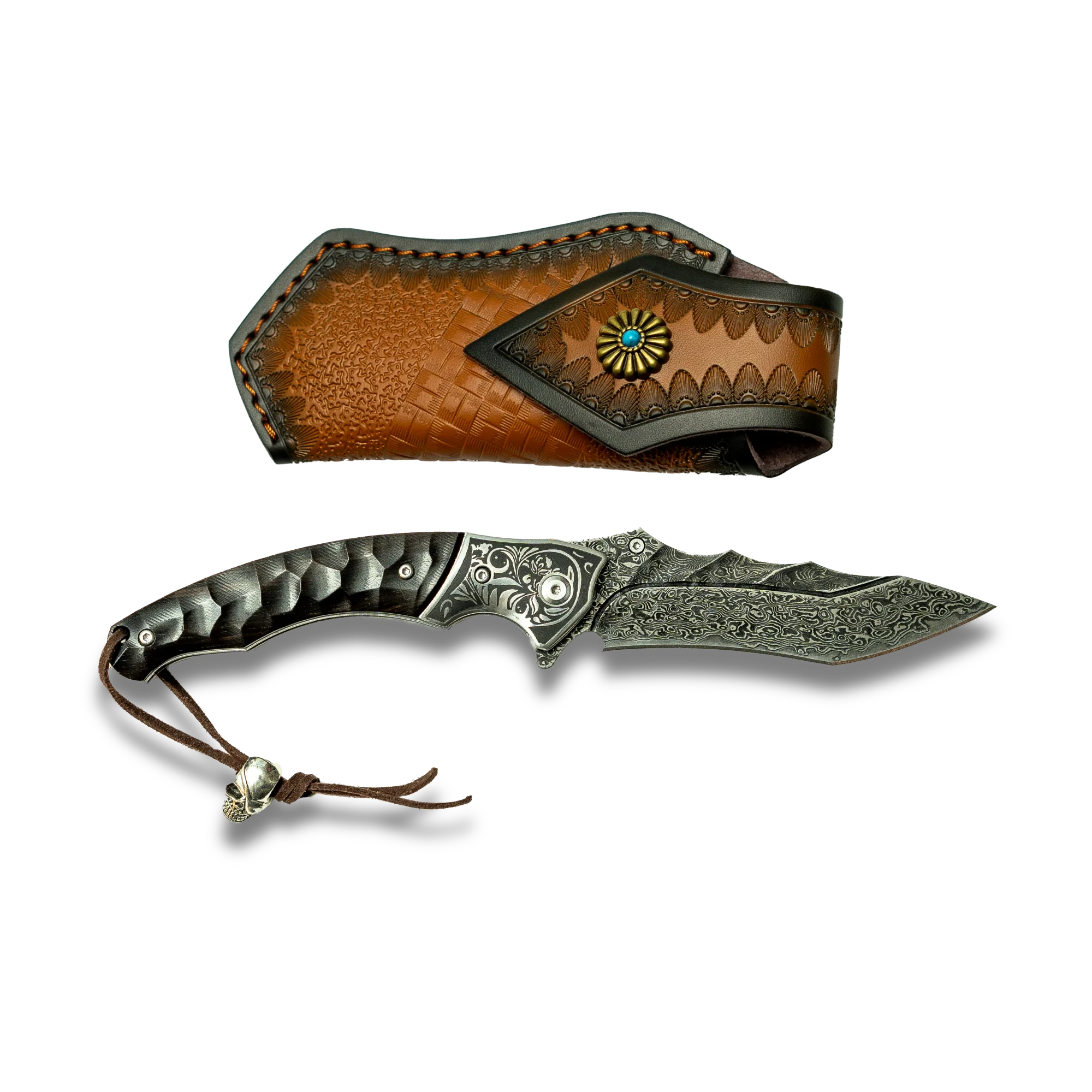 Scorpion Folding Knife - VG10 Damascus Steel Blade