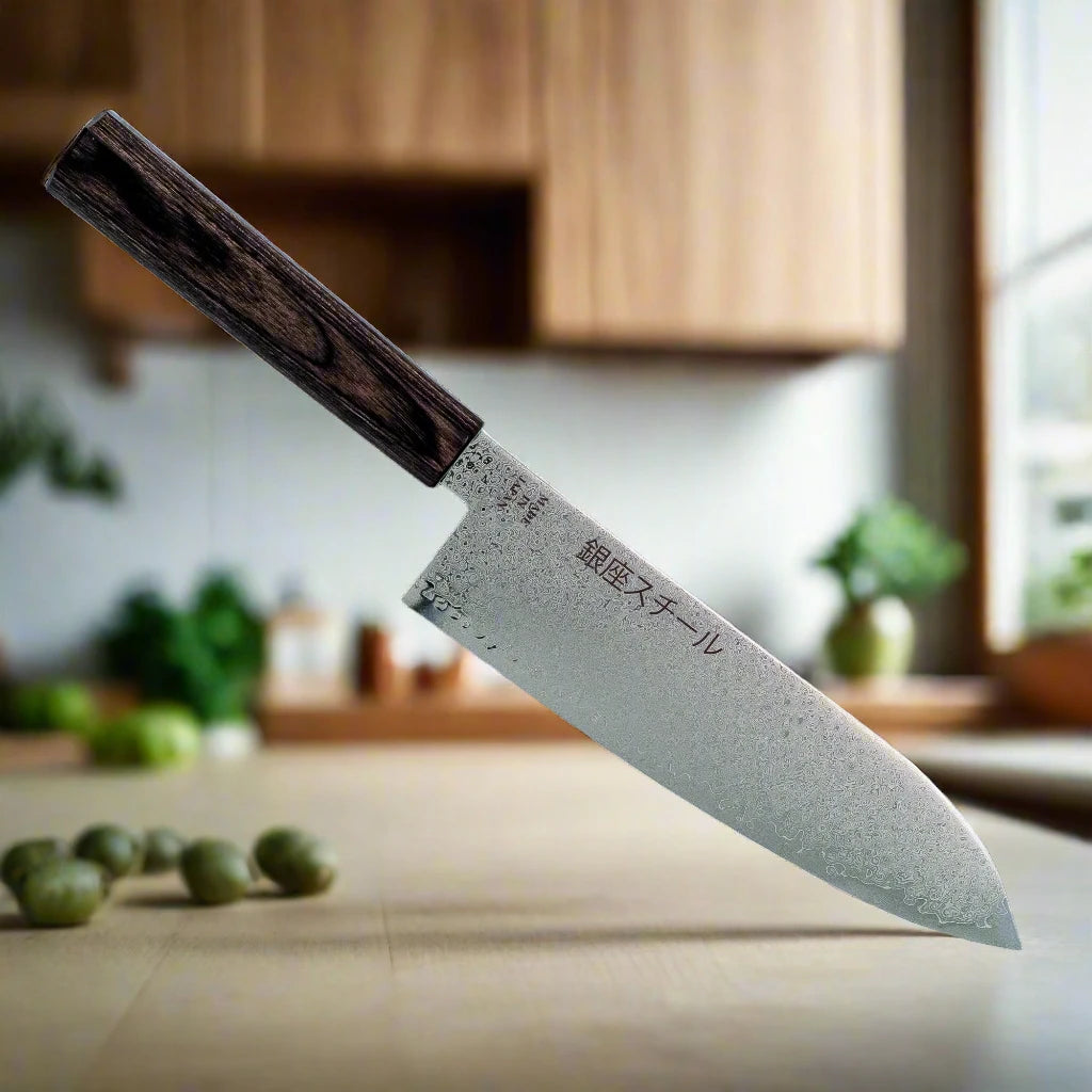 Seiryū (青龍) Series - Santoku Knife 180mm VG10 Damascus steel