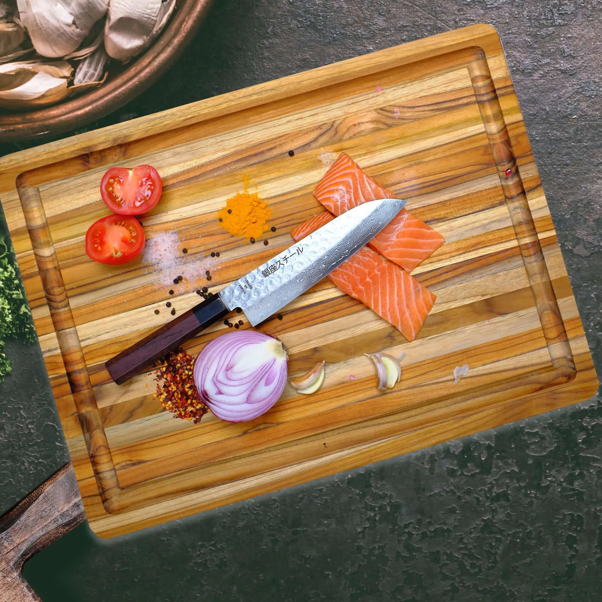 Ginza Steel Takayama 180 - Santoku Knife 180mm Blade | Japan