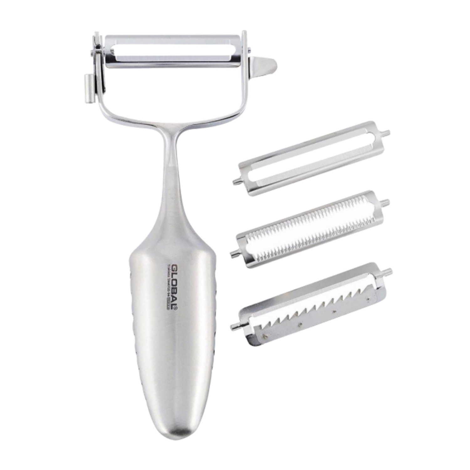 GLOBAL 3-Way Peeler Set – Y-Shape Stainless Steel Peeler, Made in Japan