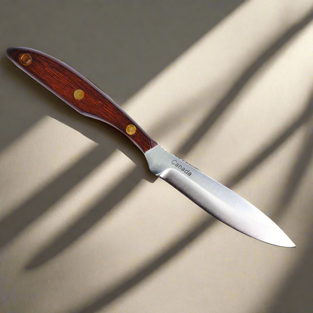 Grohmann Trout &amp; Bird Knife – Extra Resinwood Handle (Model X2S) natural lightning Hunting knife