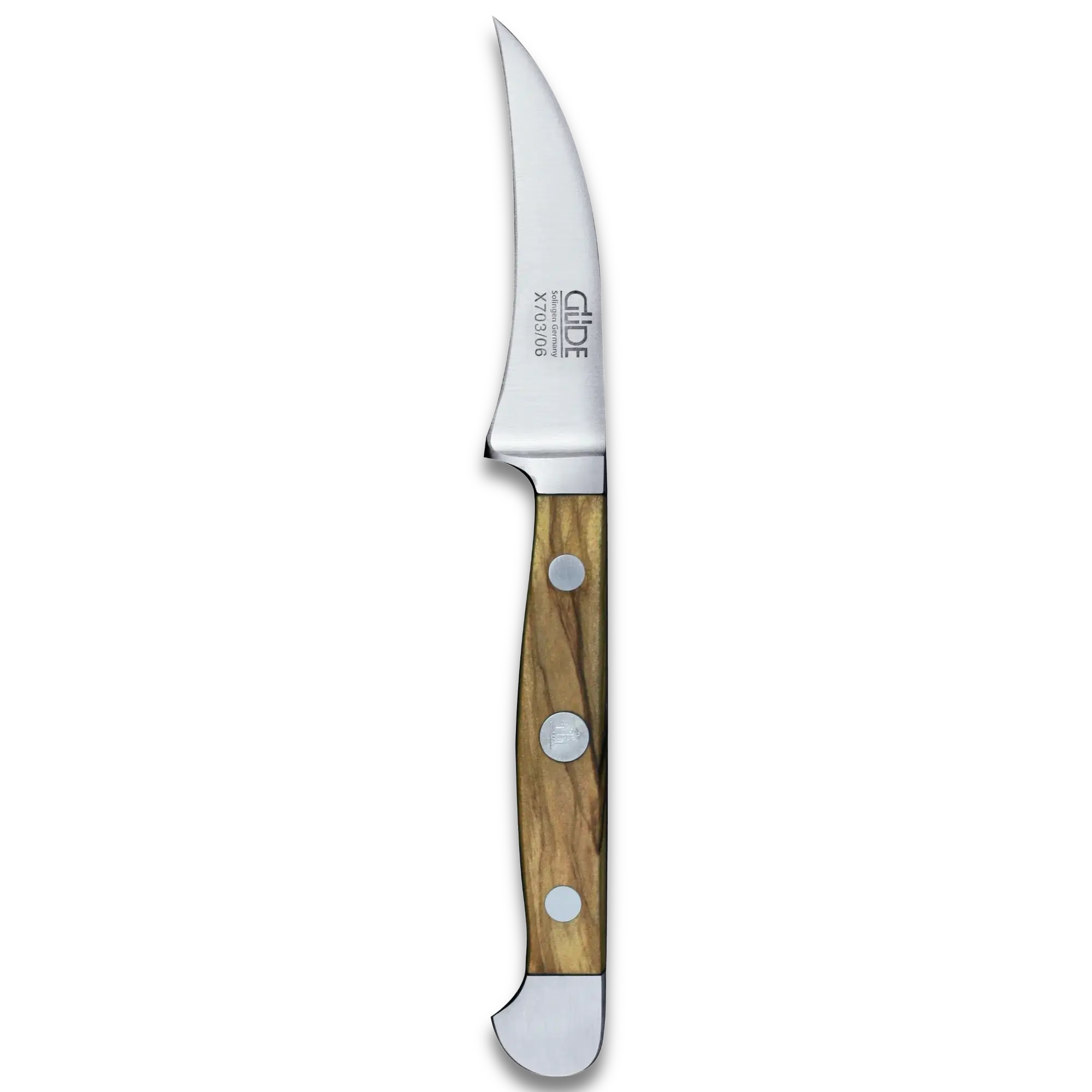 ALPHA OLIVE | Couteau d’appariement 2.36 » | Manche en acier forgé / bois d’olivier