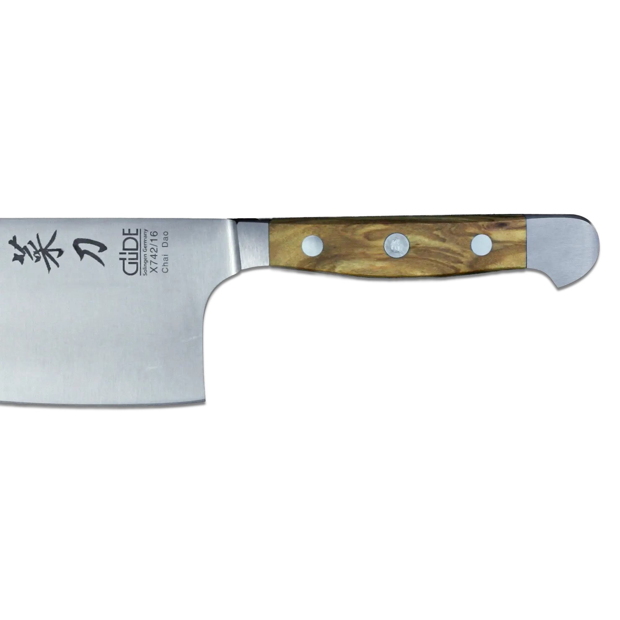 OLIVE ALPHA | Chai Dao Couteau de chef chinois 6 1/2" Lame | Acier forgé/manche en bois d'olivier