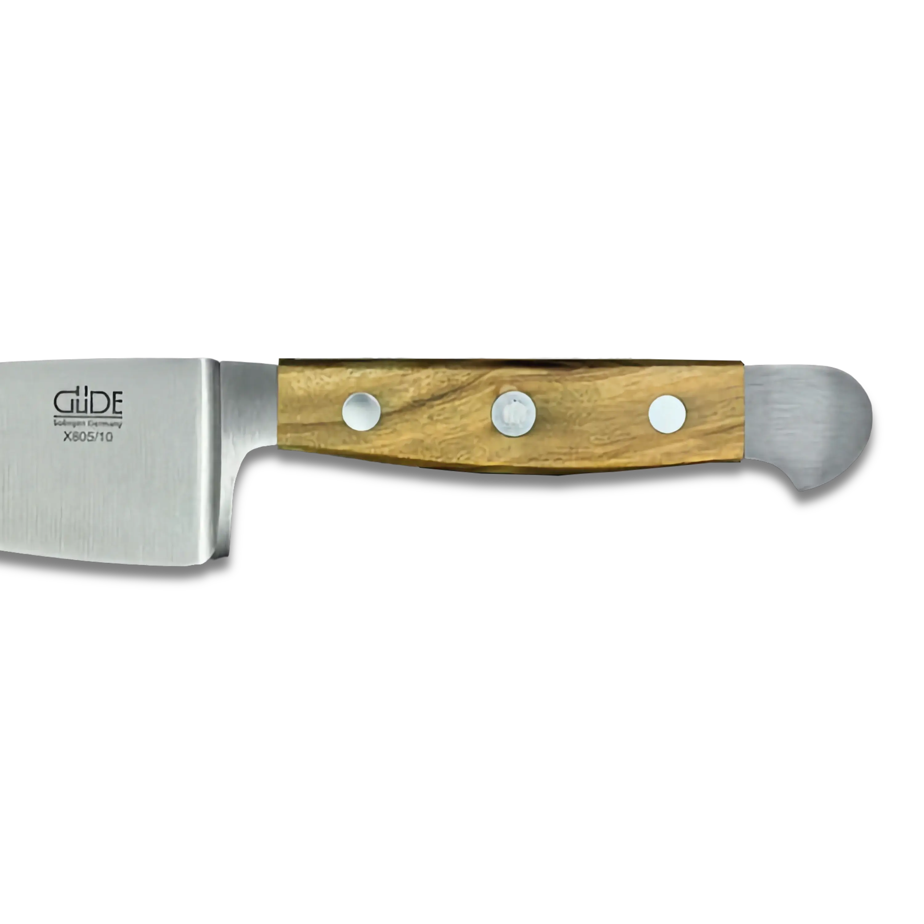 OLIVE ALPHA | Couteau à fromage à pâte dure Lame 4" | Acier forgé / Manche en bois d'olivier
