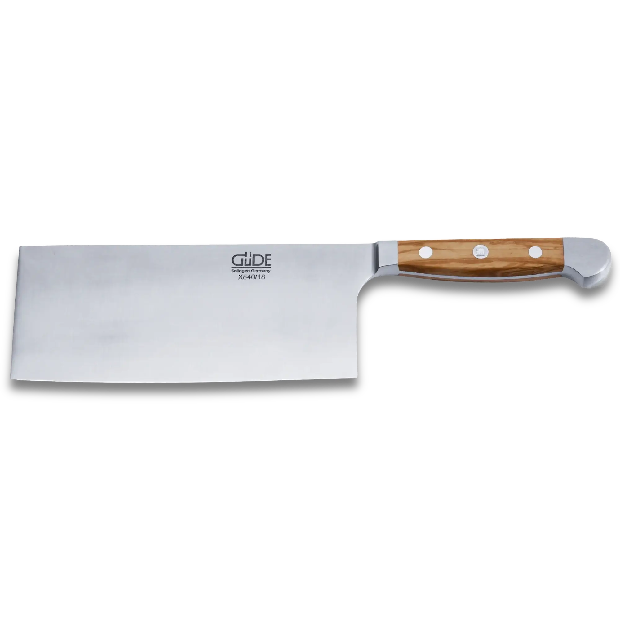 ALPHA OLIVE |  Chinese Chef's Knife 8" blade / Olive Wood handle
